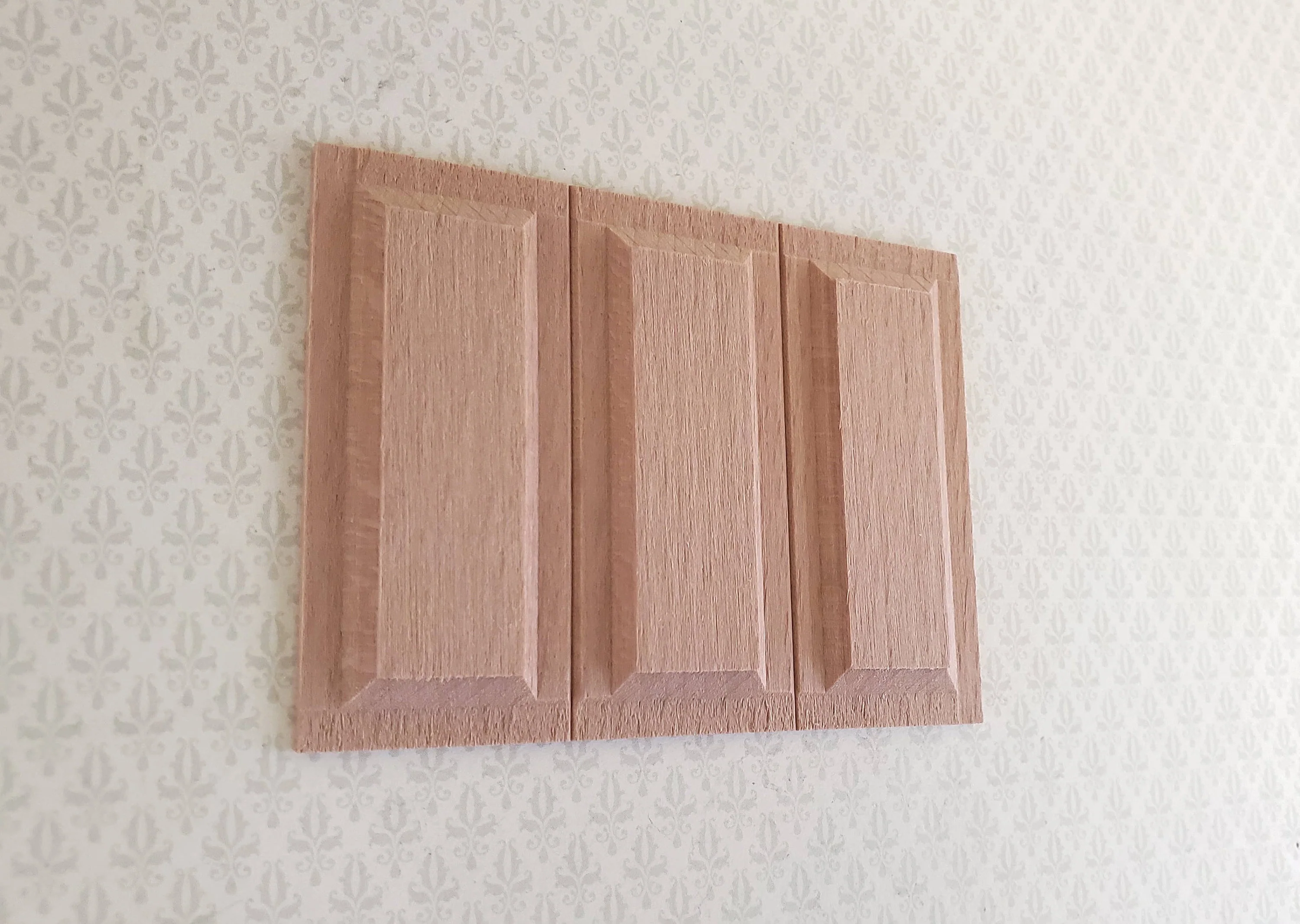 Dollhouse Miniature Wainscot Wall Panel Wood Paneling Raised Panels 1:12 Scale - Image 2