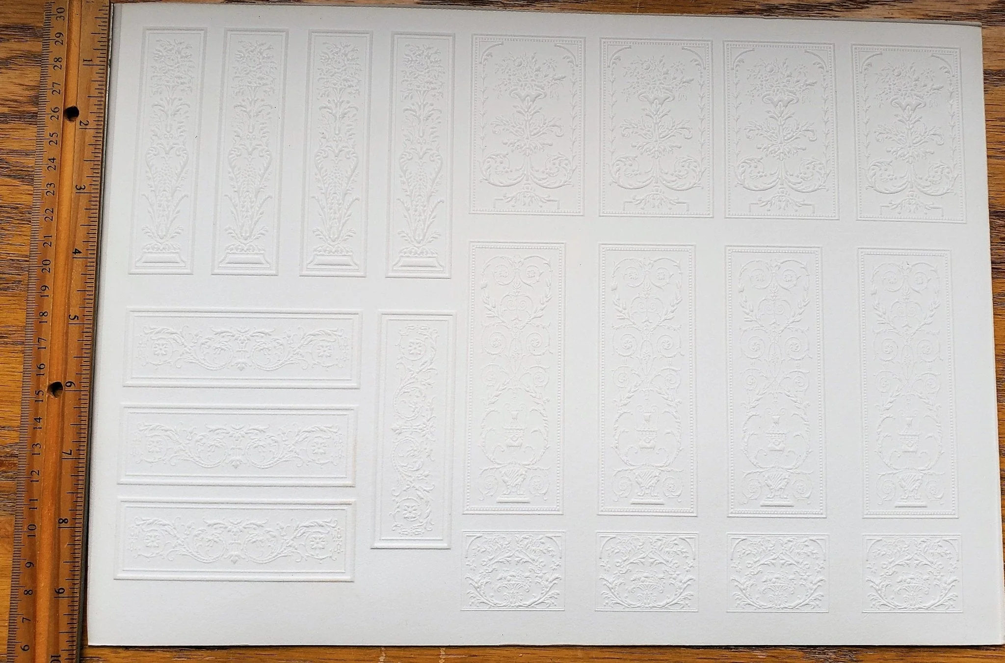 Dollhouse Wall Panels Embossed Textured Foam Board 1:12 Scale Miniature World Model 34932 - Image 2