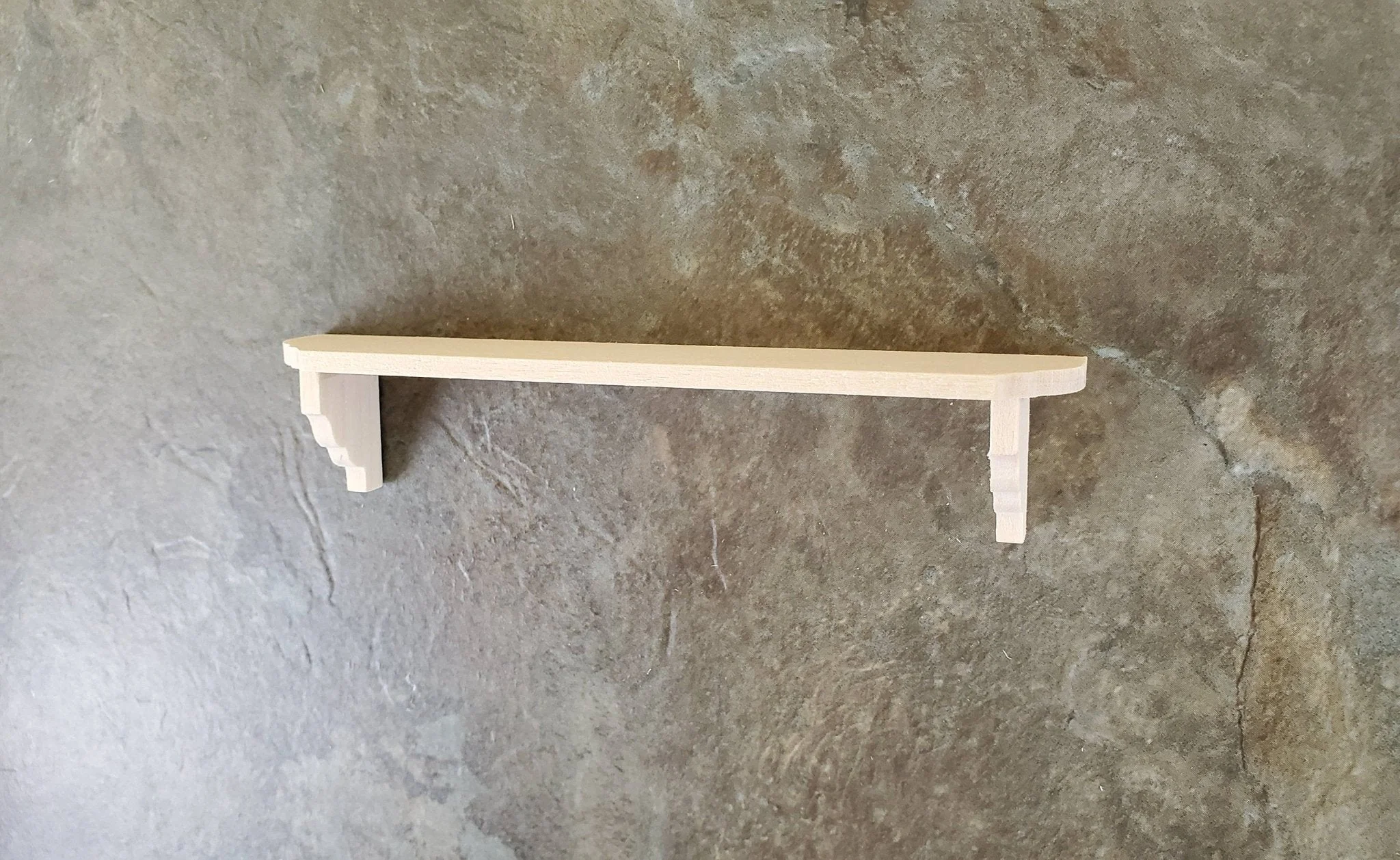Dollhouse Miniature Wall Shelf Large Unfinished 1:12 Scale 4 3/8" - Image 2