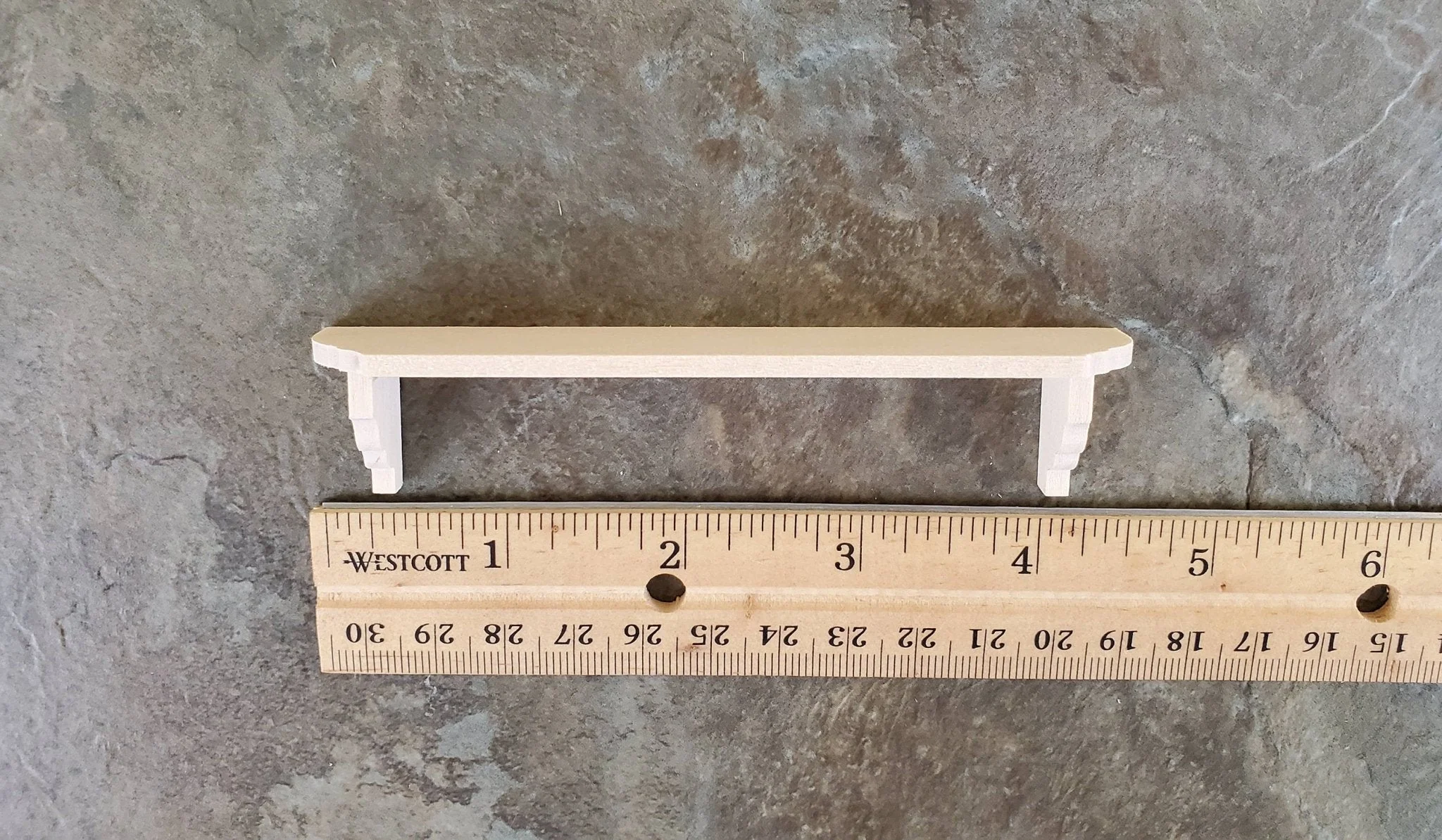 Dollhouse Miniature Wall Shelf Large Unfinished 1:12 Scale 4 3/8" - Image 4