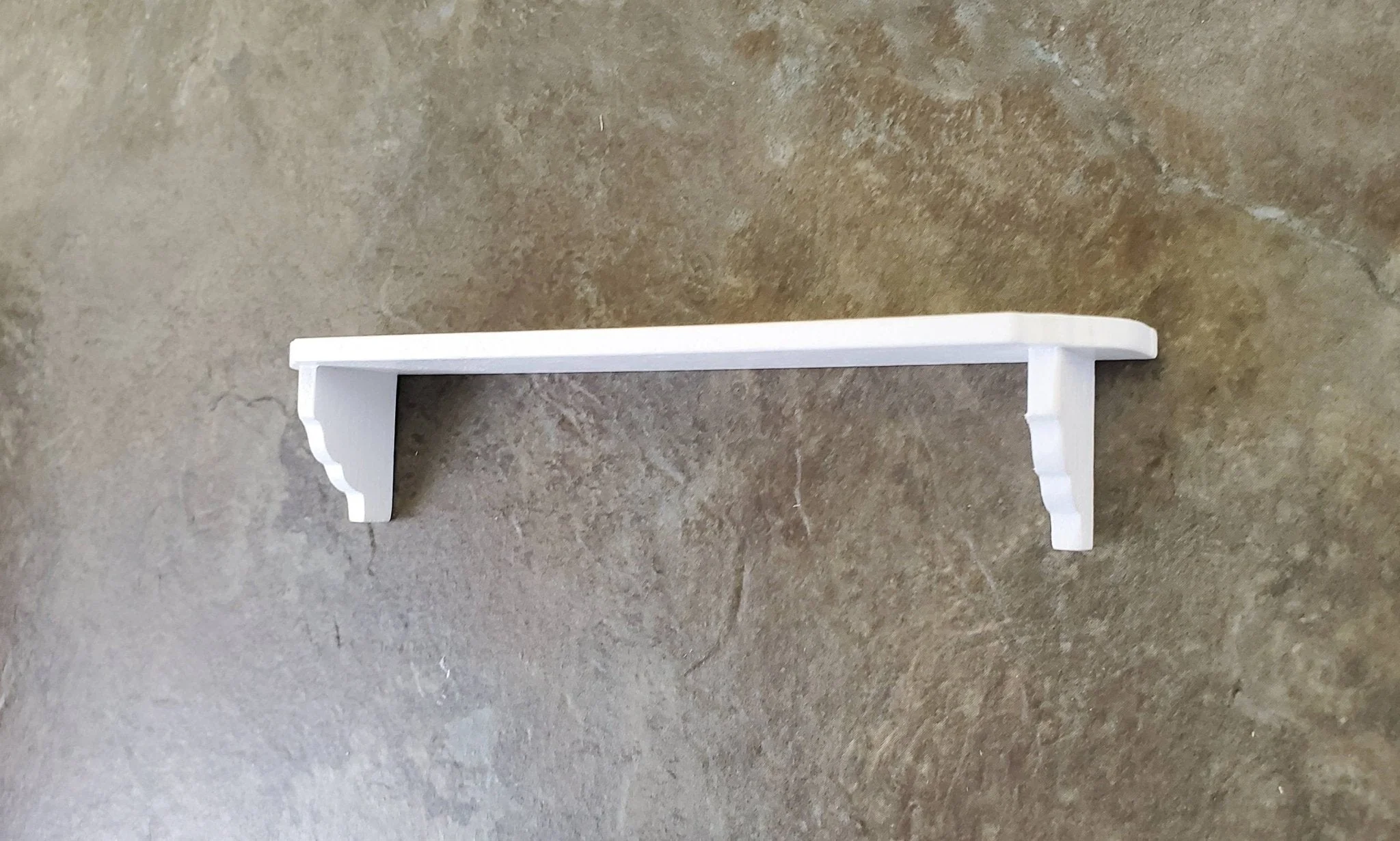 Dollhouse Miniature Wall Shelf Large White Wood 1:12 Scale 4 3/8"