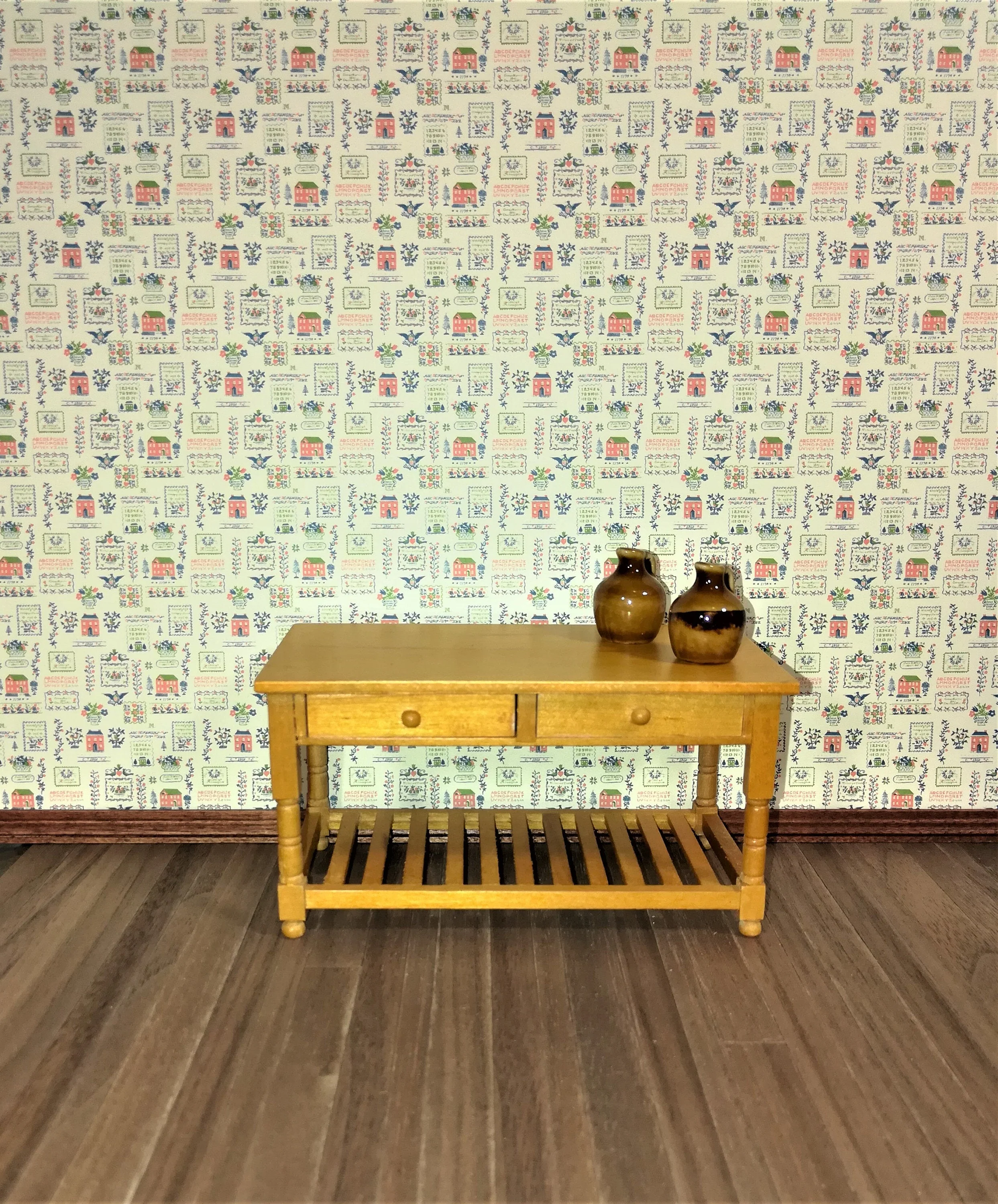 Dollhouse Miniature Wallpaper Kitchen "Mini Sampler" Federal Colonial Style 1:12 Scale - Image 4