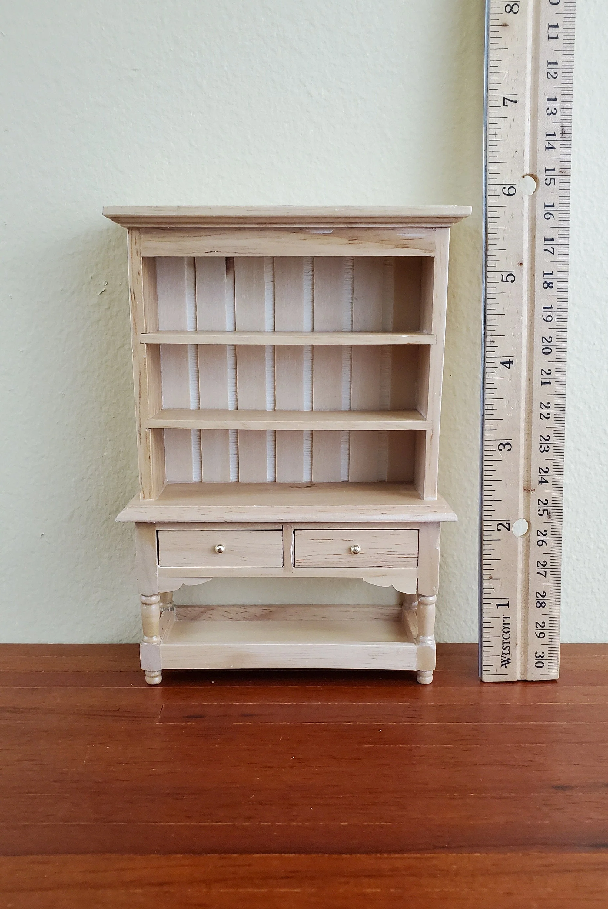 Dollhouse Miniature Welsh Kitchen Cabinet Cupboard 1:12 Scale Furniture Light Oak Finish - Image 4