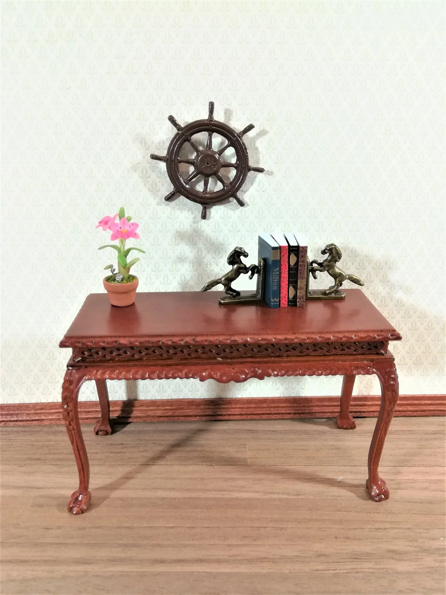 Dollhouse Miniature Wheel Ship or Boat Wall Decoration 1:12 Scale - Image 2