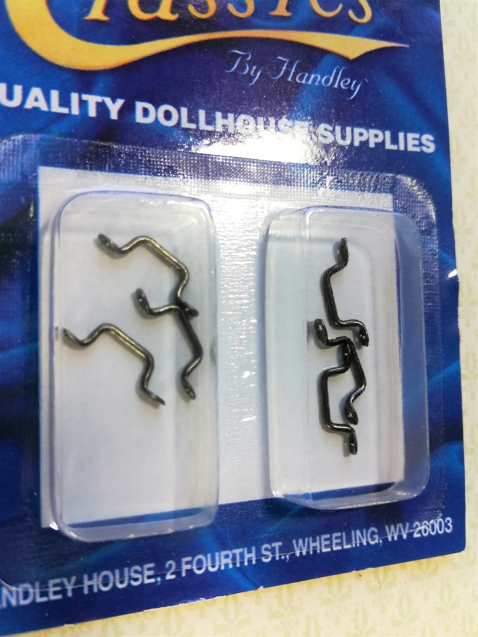 Dollhouse Miniature Window Handles or Drawer Pulls 6 Pieces 1:12 Scale - Image 2