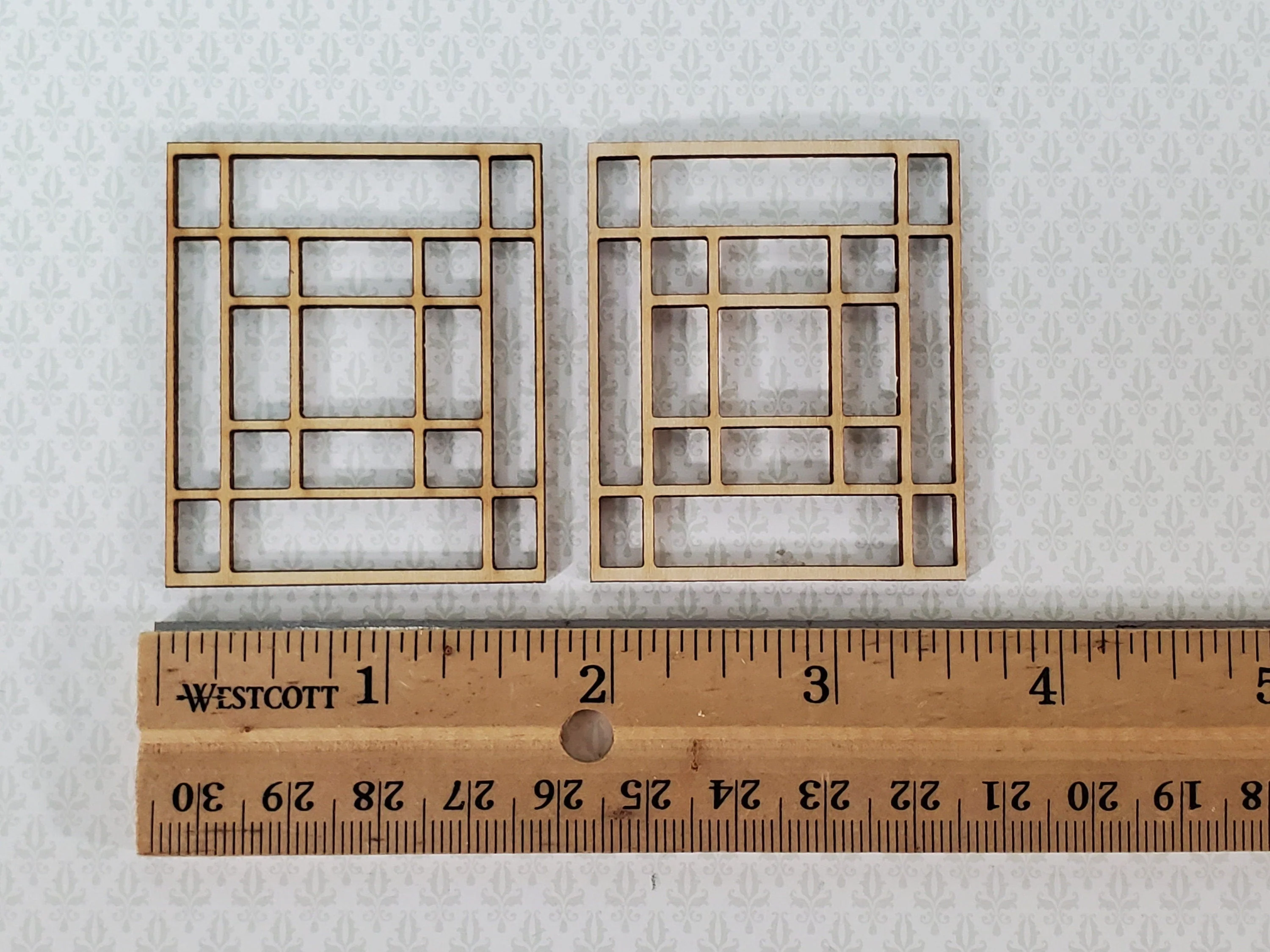 Dollhouse Window Panes Inserts Prairie Style 1:12 Scale Fits Houseworks 5032 - Image 2