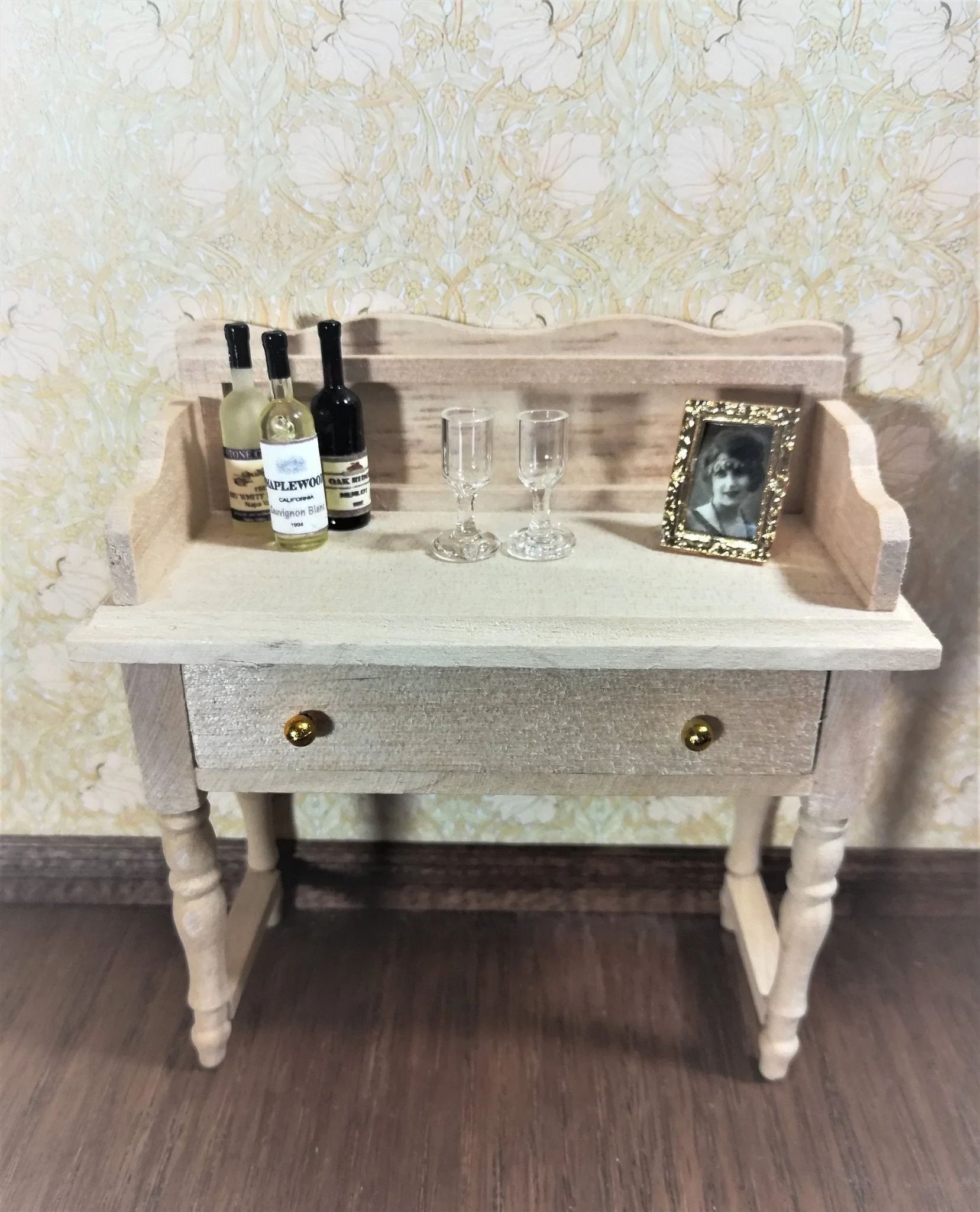 Dollhouse Wine Bottle Set x3 White & Red Merlot 1:12 Scale Miniature - Image 2