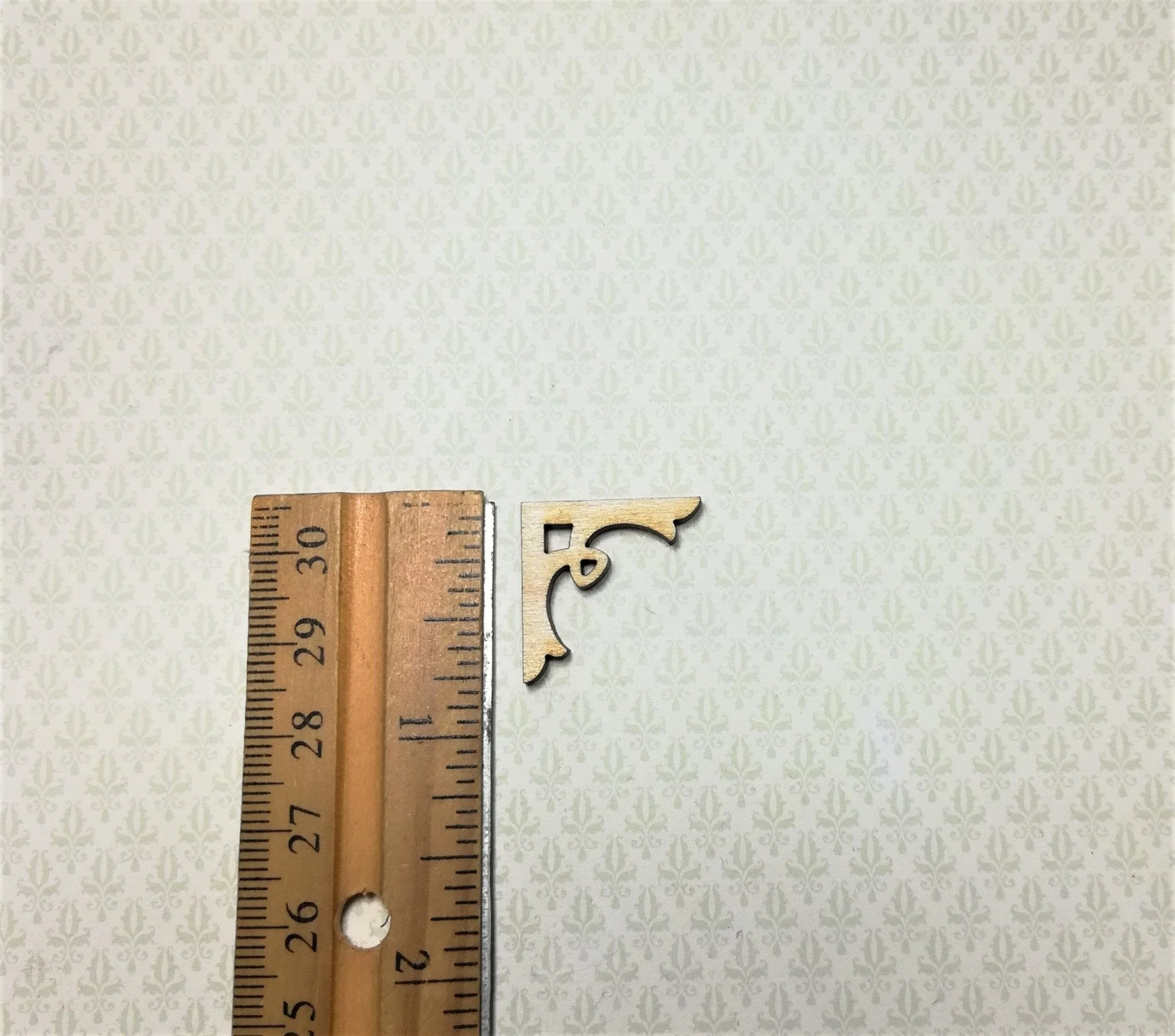 Dollhouse Miniature Wood Corbels or Brackets 1:12 Scale Set of 8 Loop Style - Image 2