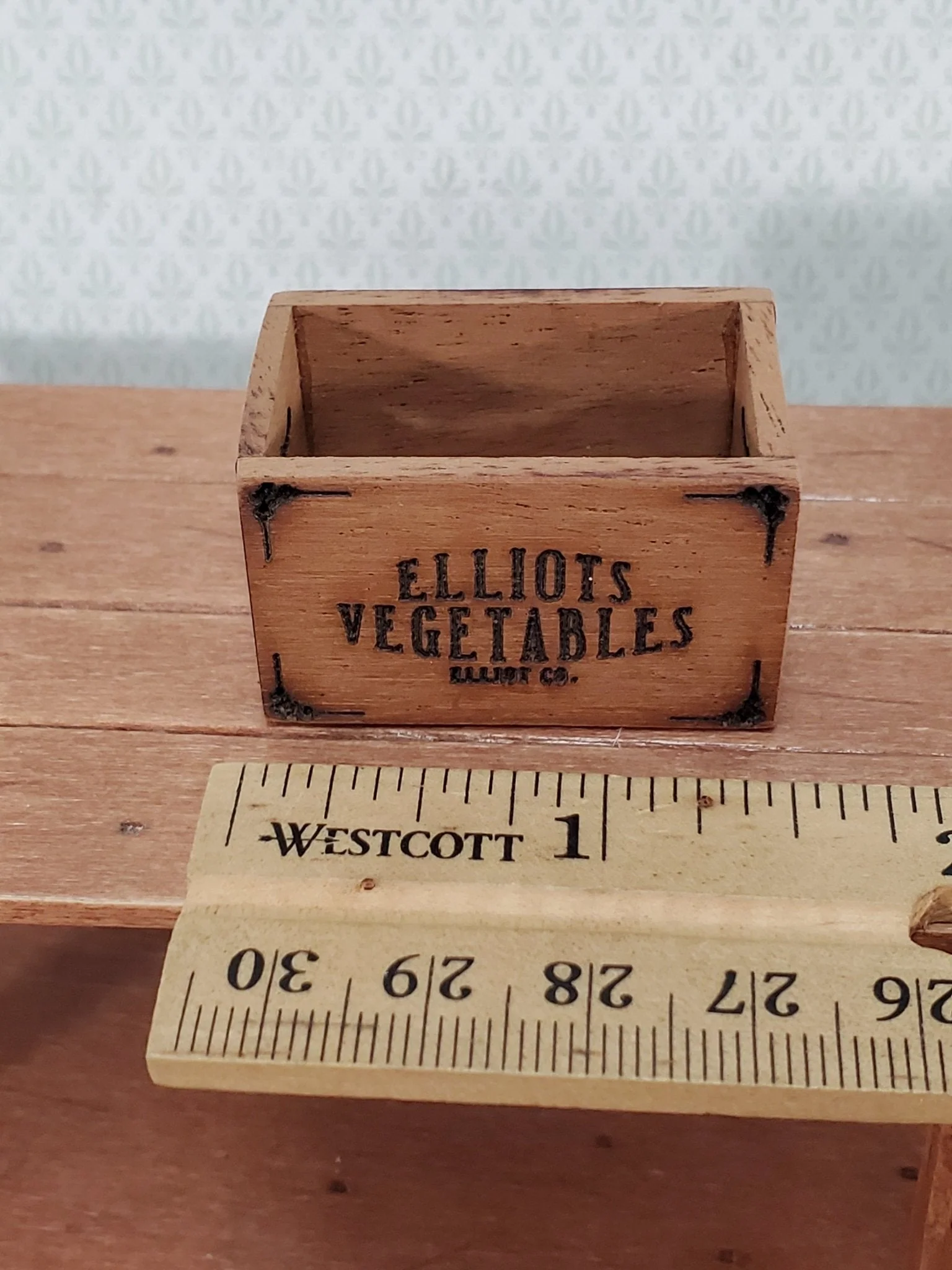 Dollhouse Wood Crate Vegetables Vintage Style 1:12 Scale Miniature Handmade - Image 4