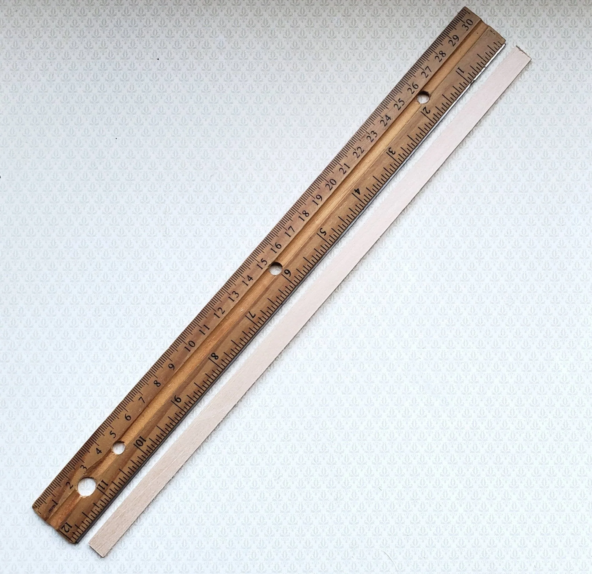 Dollhouse Miniature Wood Strips x10 Flooring 3/32 x 3/8 x 12" long Basswood 1:12 Scale - Image 3