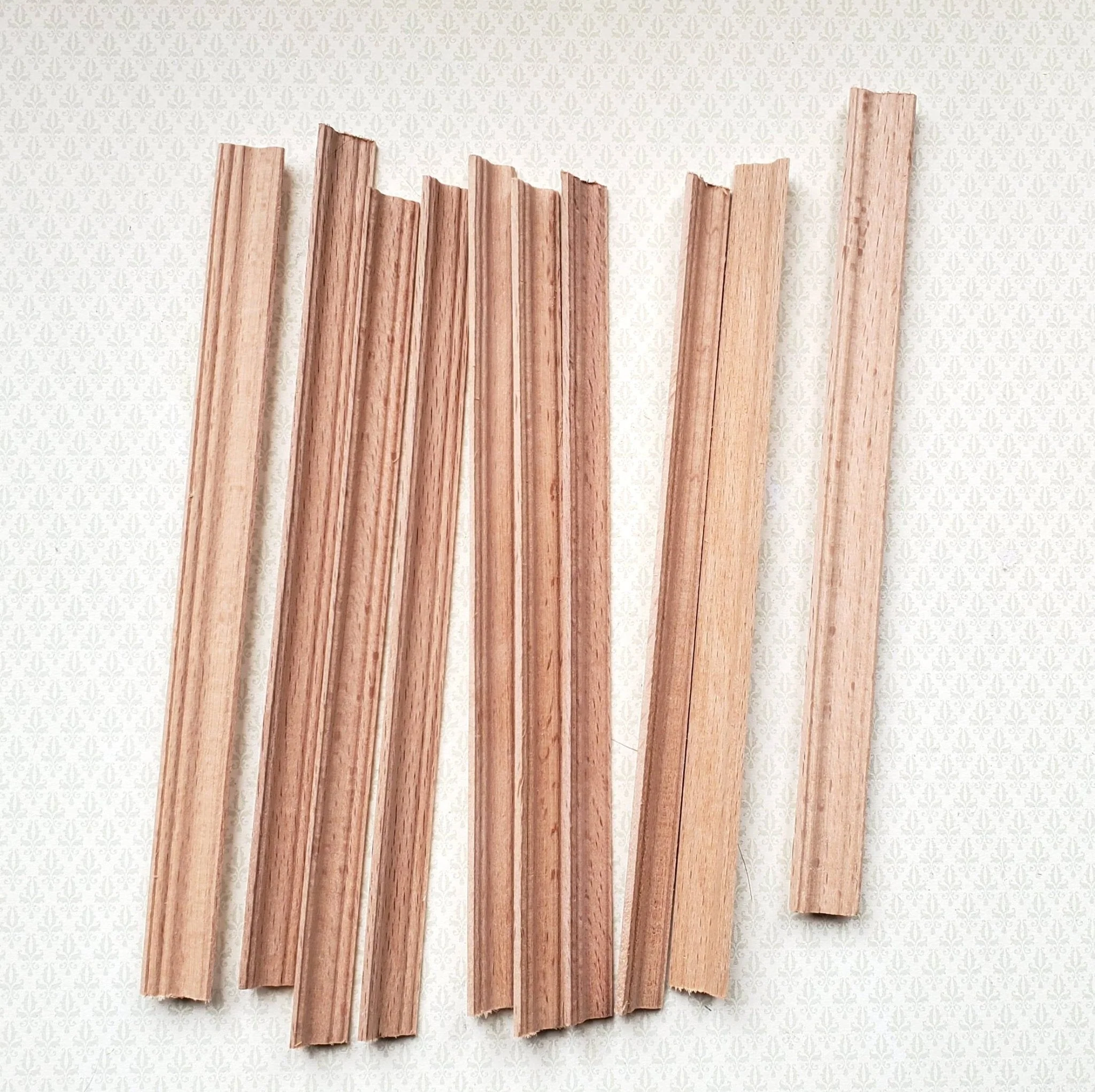 Dollhouse Miniatures 6" Cornice Crown Molding Scrap Trim x10 Pieces 1:12 Scale Building NE950