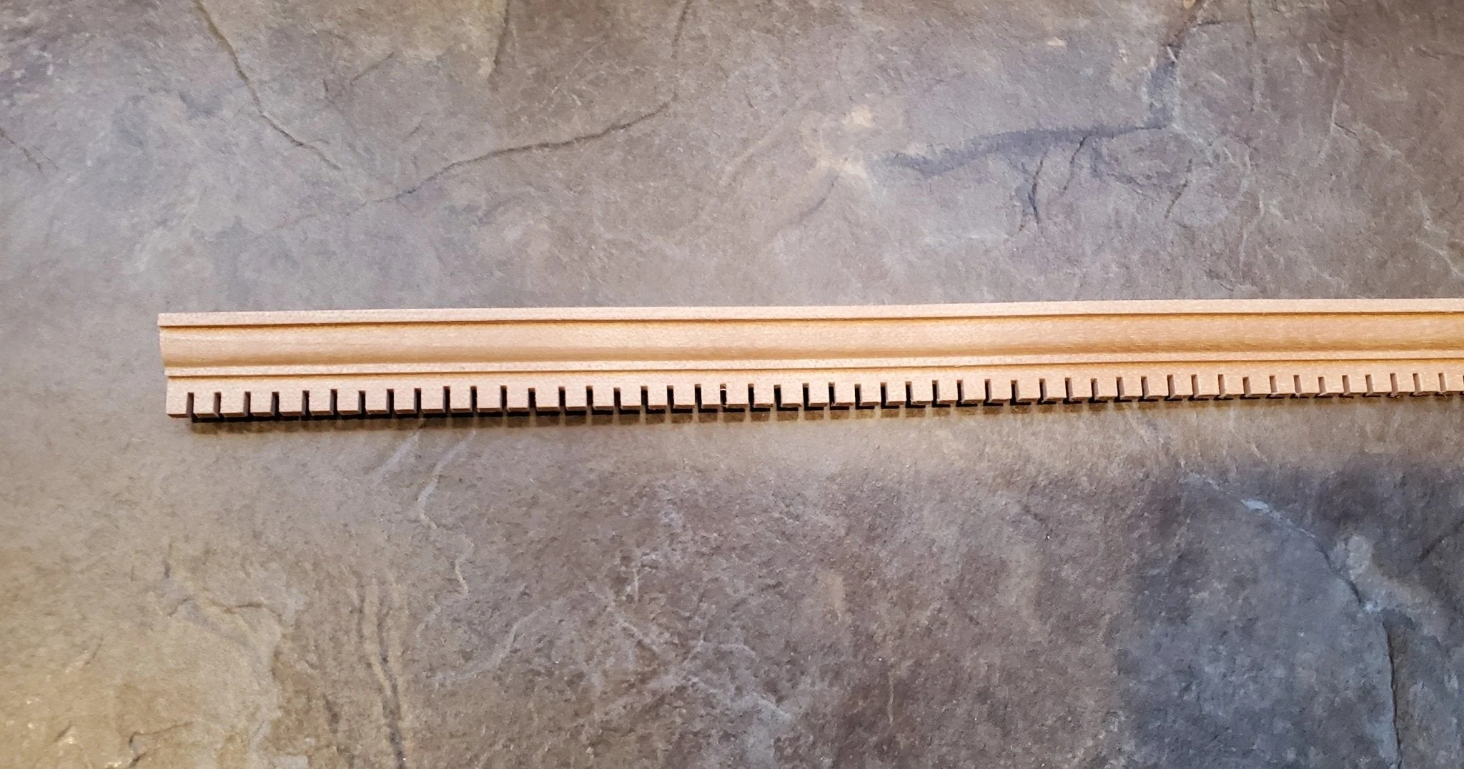 Dollhouse Miniatures Dentil Crown Molding Ceiling Trim 1/2" wide x 18" long 1:12 Scale - Image 3