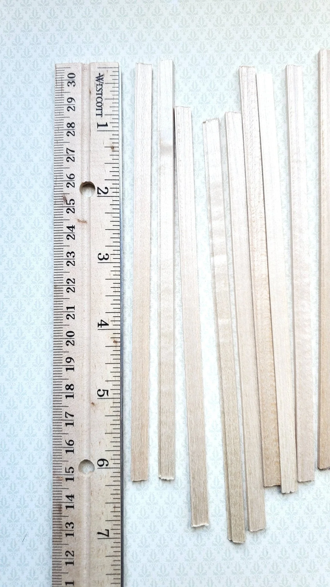 Dollhouse Miniatures Picture Frame Trim 6" Pieces x12 or Chair Rail Molding 1:12 Scale Building - Image 4