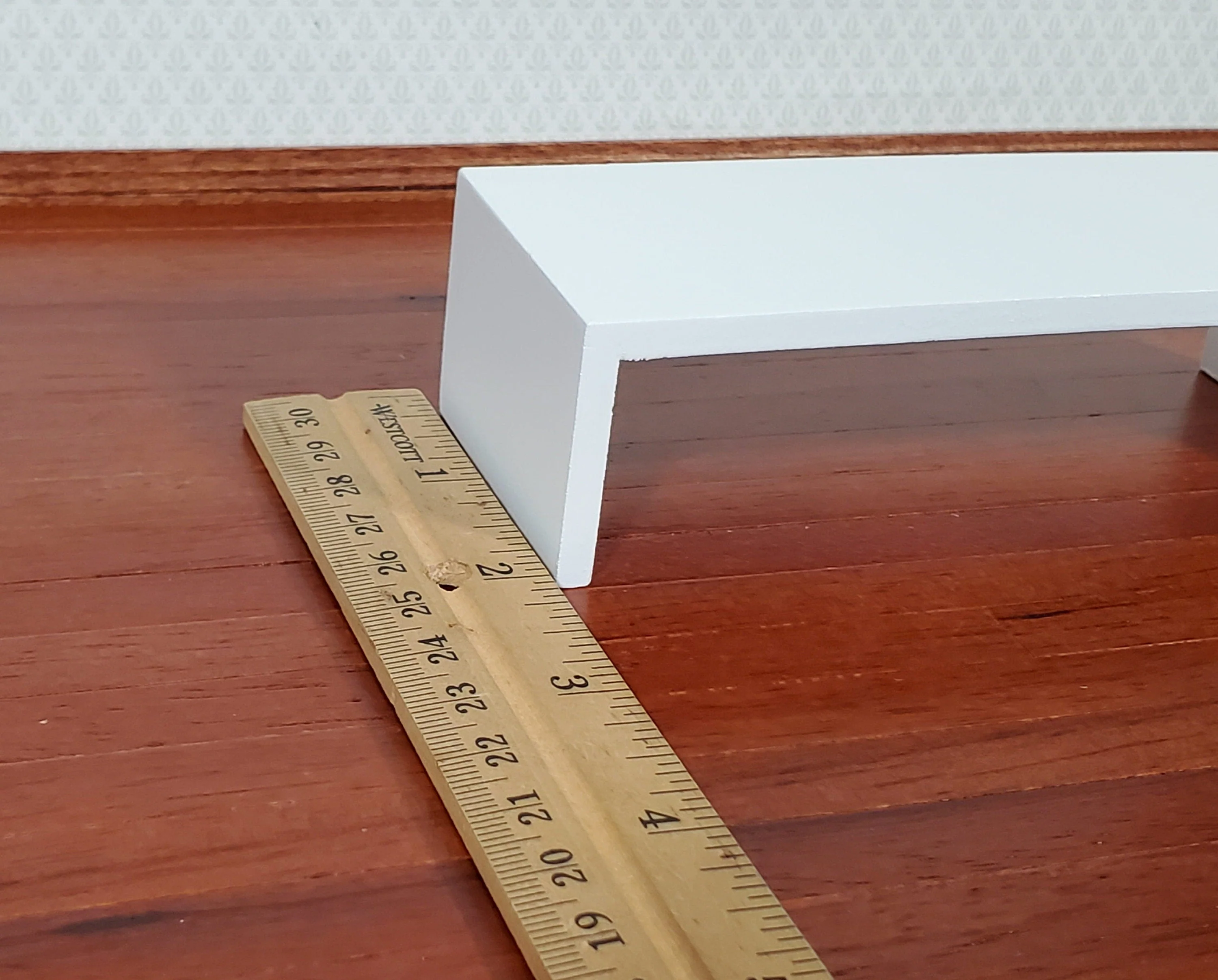 Dollhouse Modern Coffee Table White Finish 1:12 Scale Miniature Furniture - Image 4