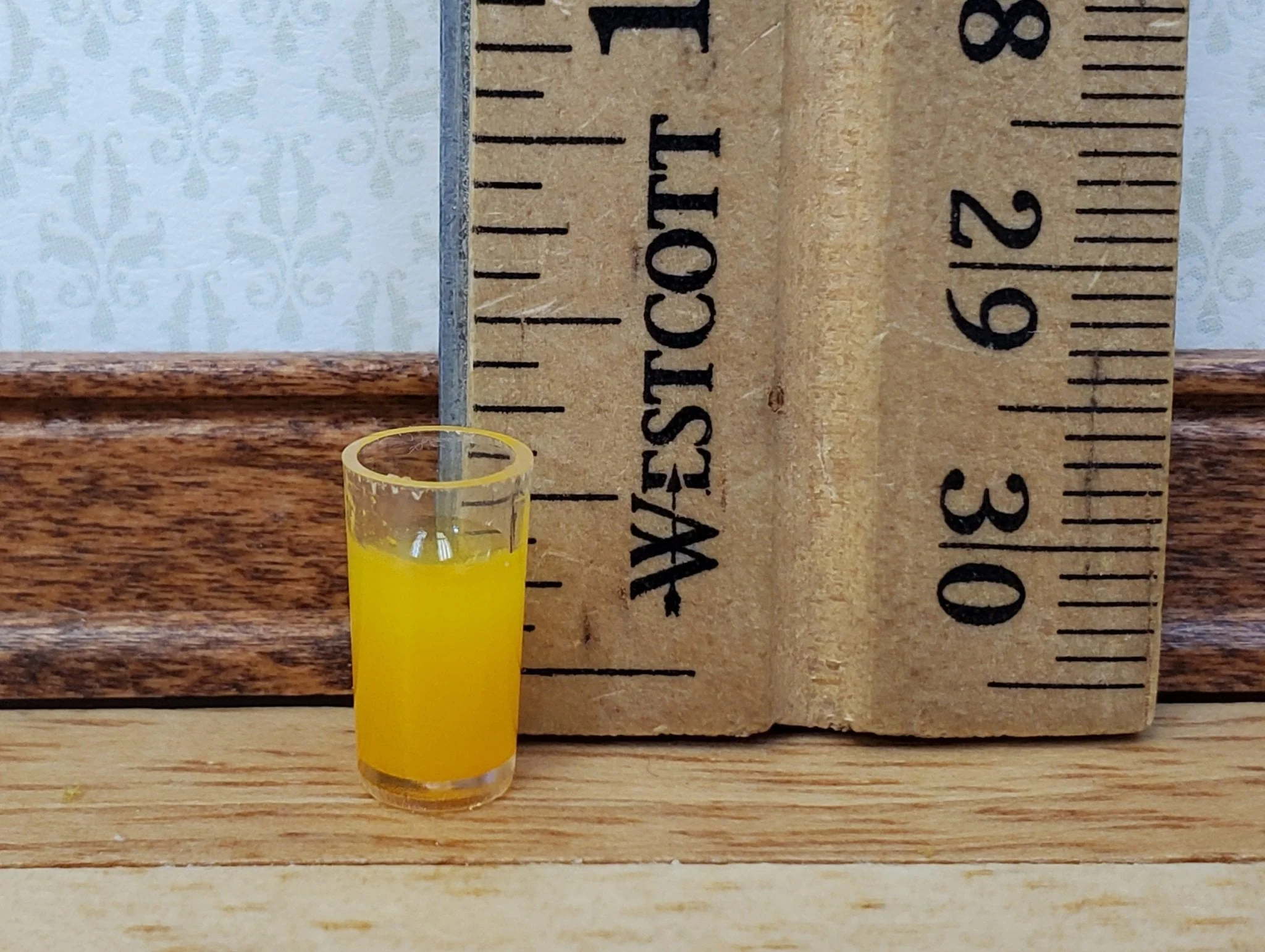 Dollhouse Orange Juice OJ 4 Filled Glassed 1:12 Scale Miniature Food Kitchen - Image 5