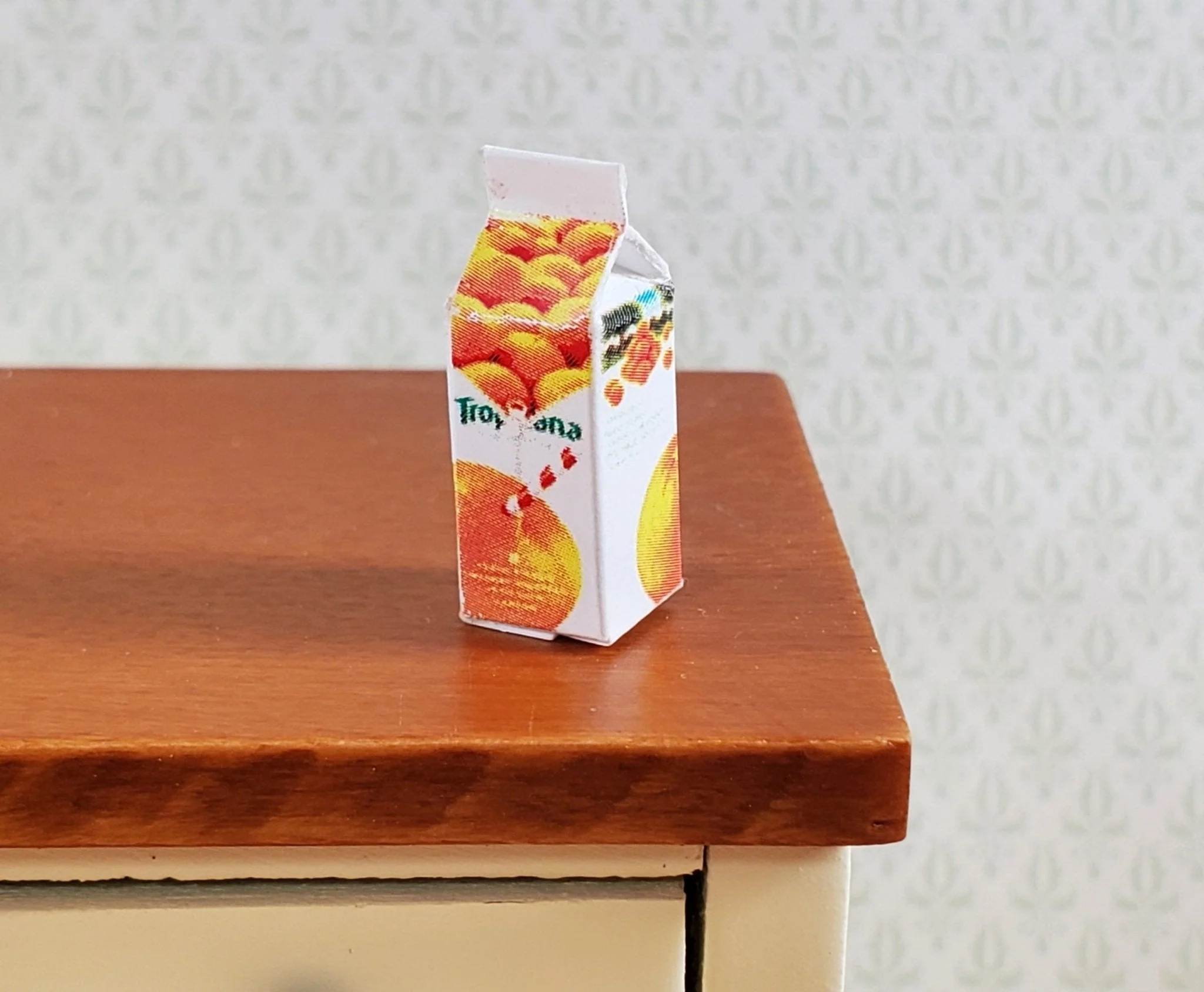 Dollhouse Orange Juice OJ Carton Tropicana 1:12 Scale Food Kitchen Accessory - Image 2