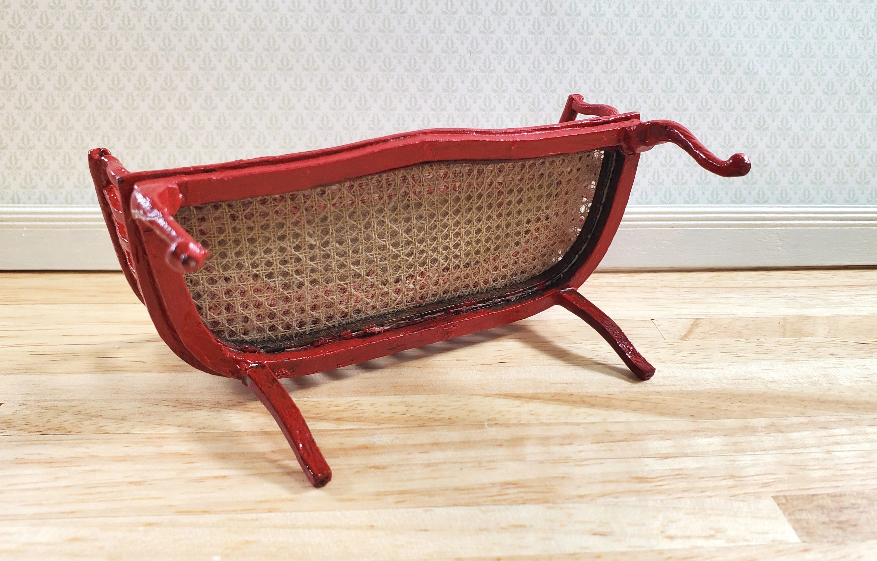 Dollhouse Padded Bench Handmade Estate Piece 1:12 Scale Miniature Furniture - Image 4