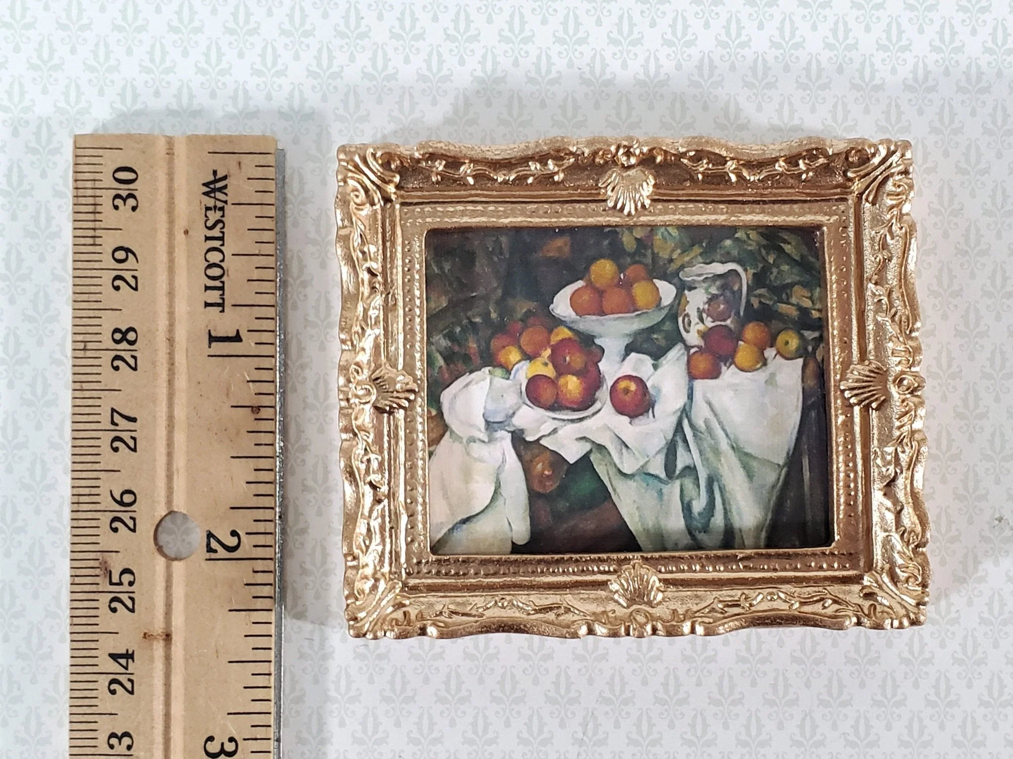 Dollhouse Paul Cezanne Apples and Oranges Still Life Framed Print 1:12 Scale Handmade - Image 3