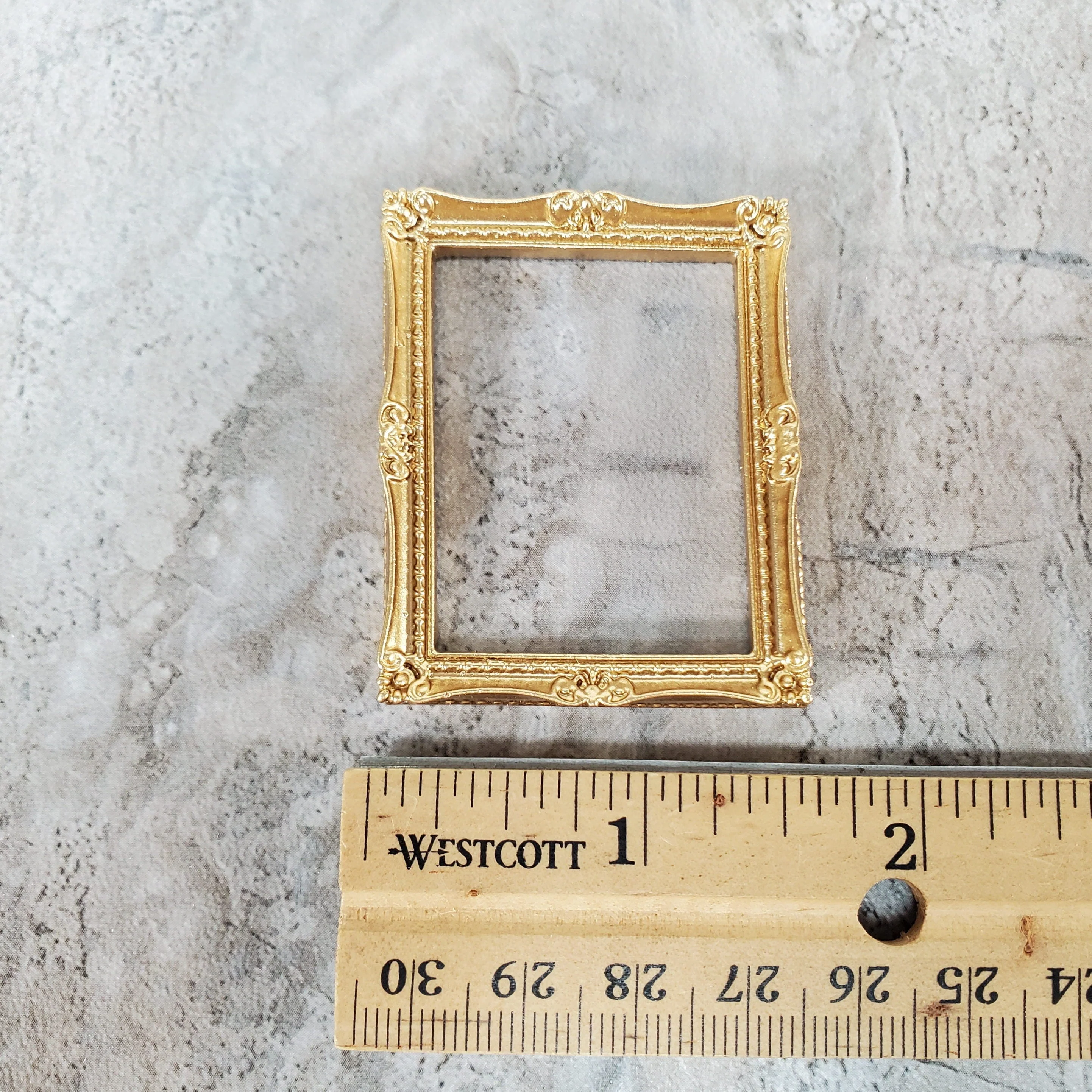 Dollhouse Picture Frame Gold for Paintings Medium Size 1:12 Scale Miniature - Image 4