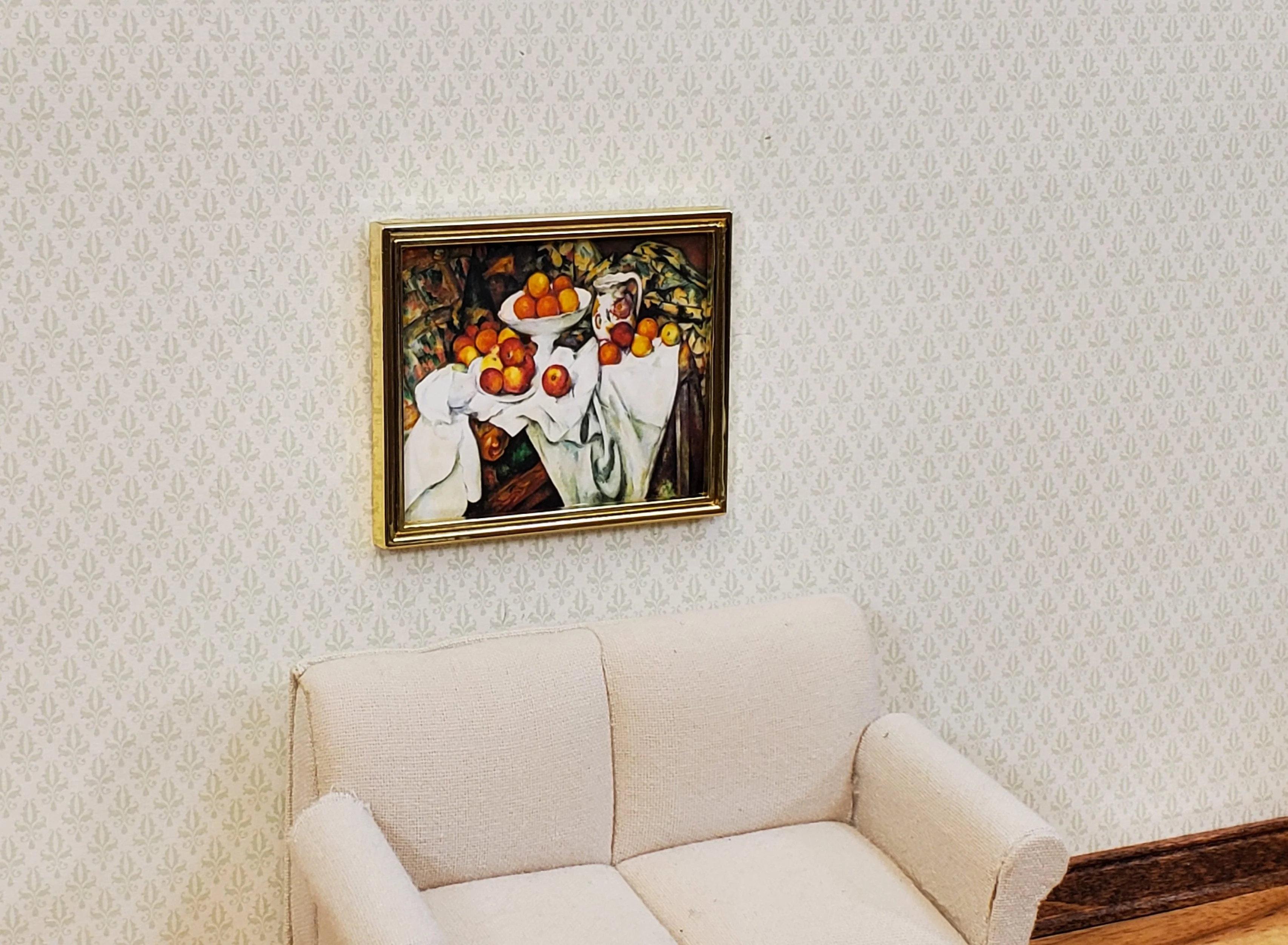 Dollhouse Mini Picture Frame Metal Gold for Paintings 1:12 Scale Miniature Slim - Image 6