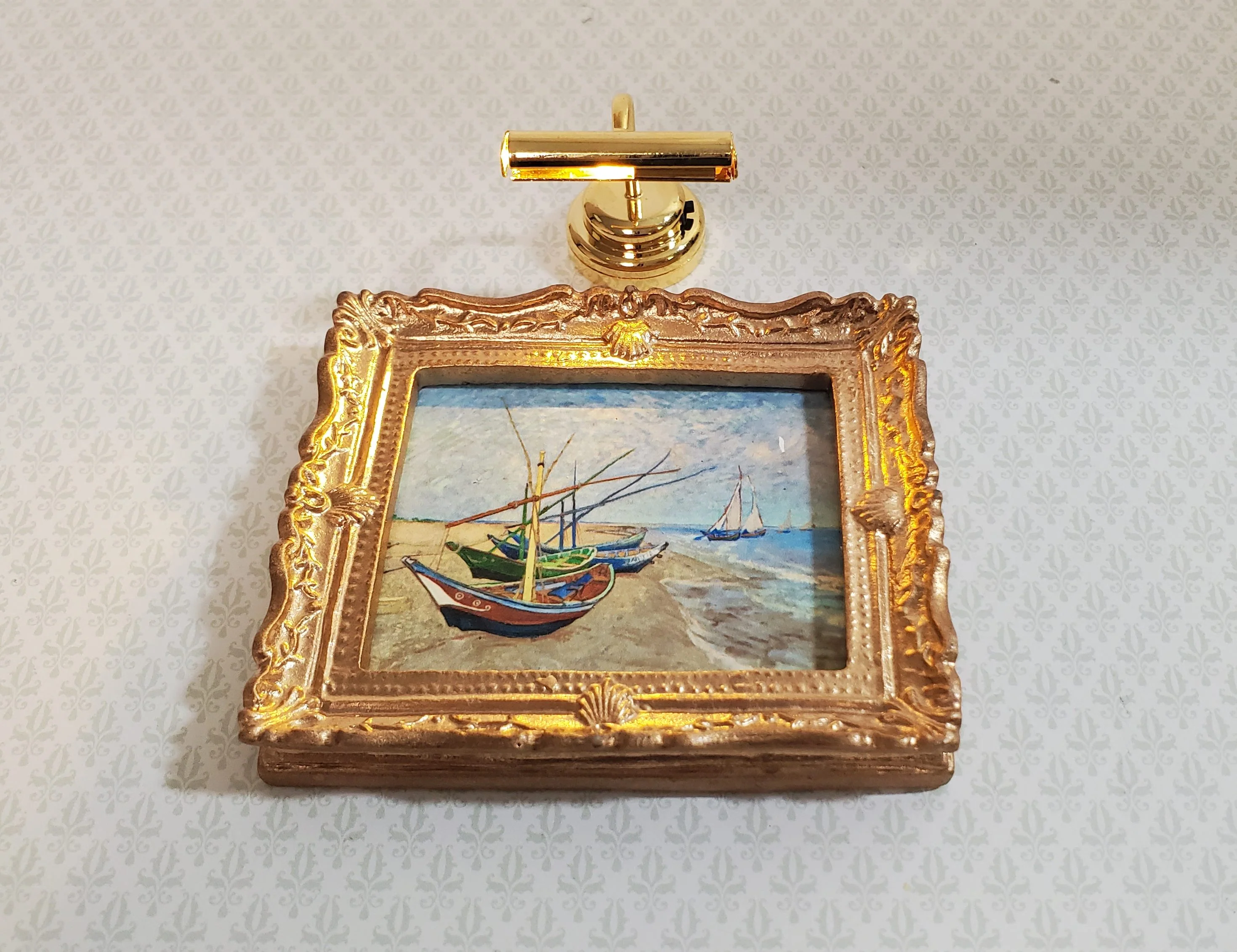 Dollhouse Picture Light or Piano Lamp Battery Operated 1:12 Miniature - Image 3