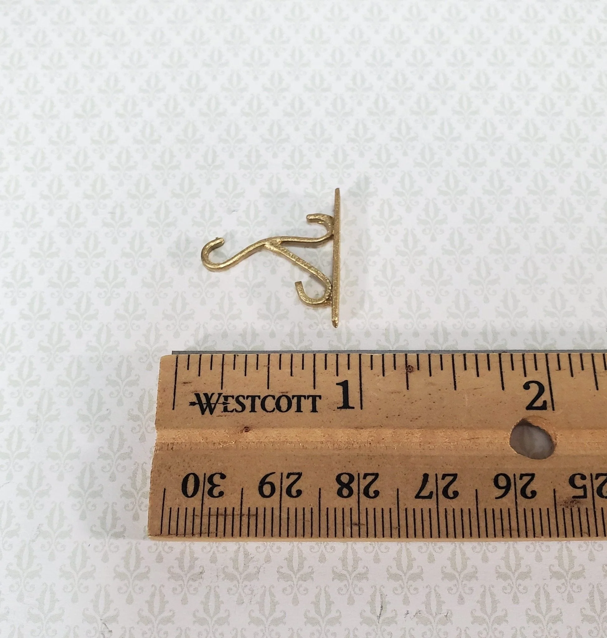 Dollhouse Plant Hanger Wall Hook Gold Metal 1:12 Scale Miniature - Image 3