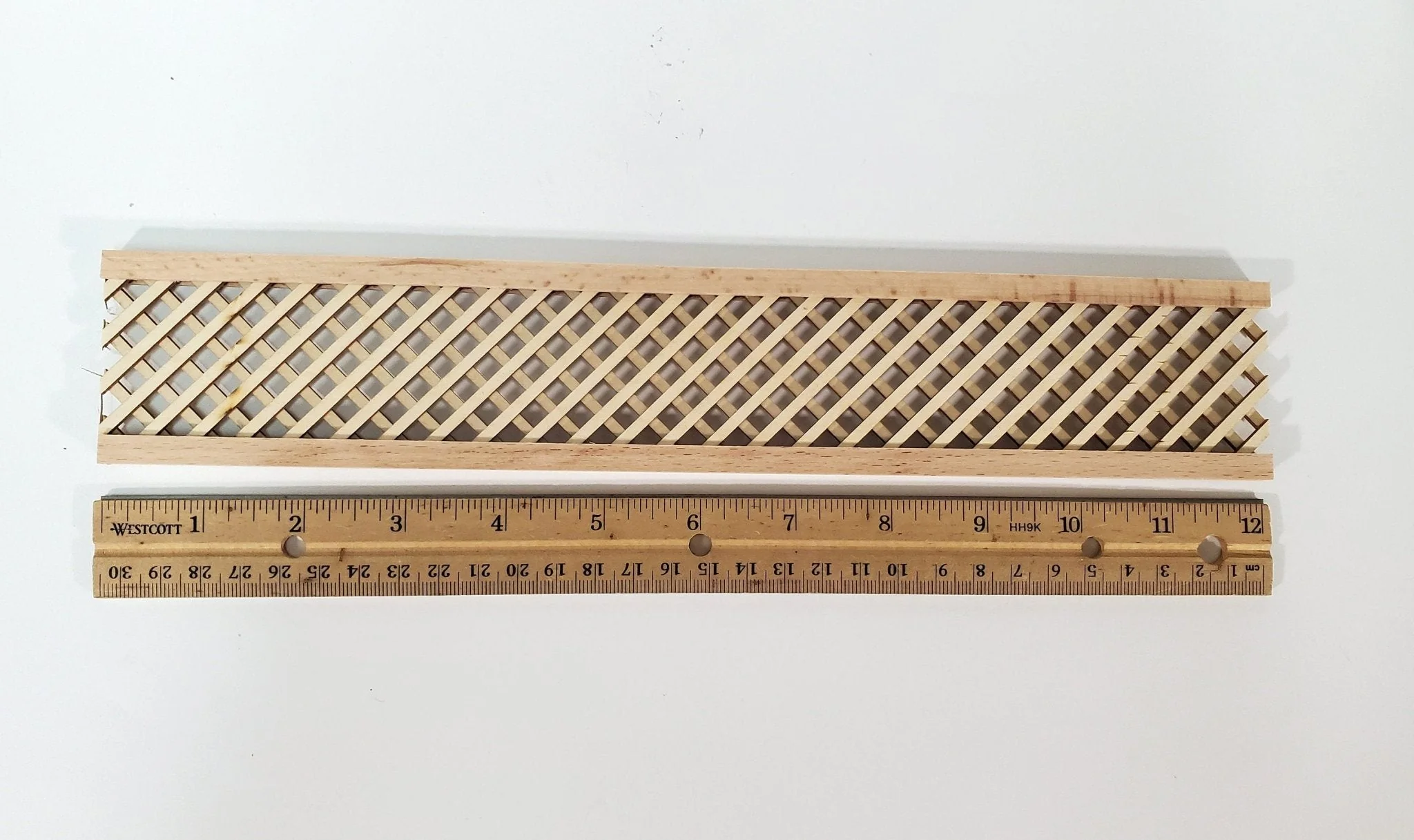 Dollhouse Porch Lattice Panel 12" Long Decorative Wood 1:12 Scale Miniature - Image 2