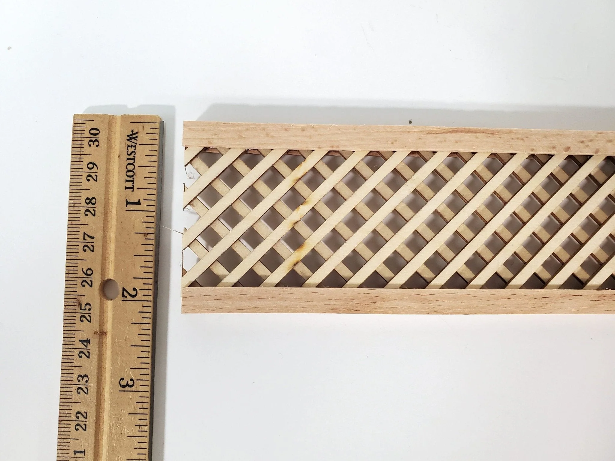 Dollhouse Porch Lattice Panel 12" Long Decorative Wood 1:12 Scale Miniature - Image 3