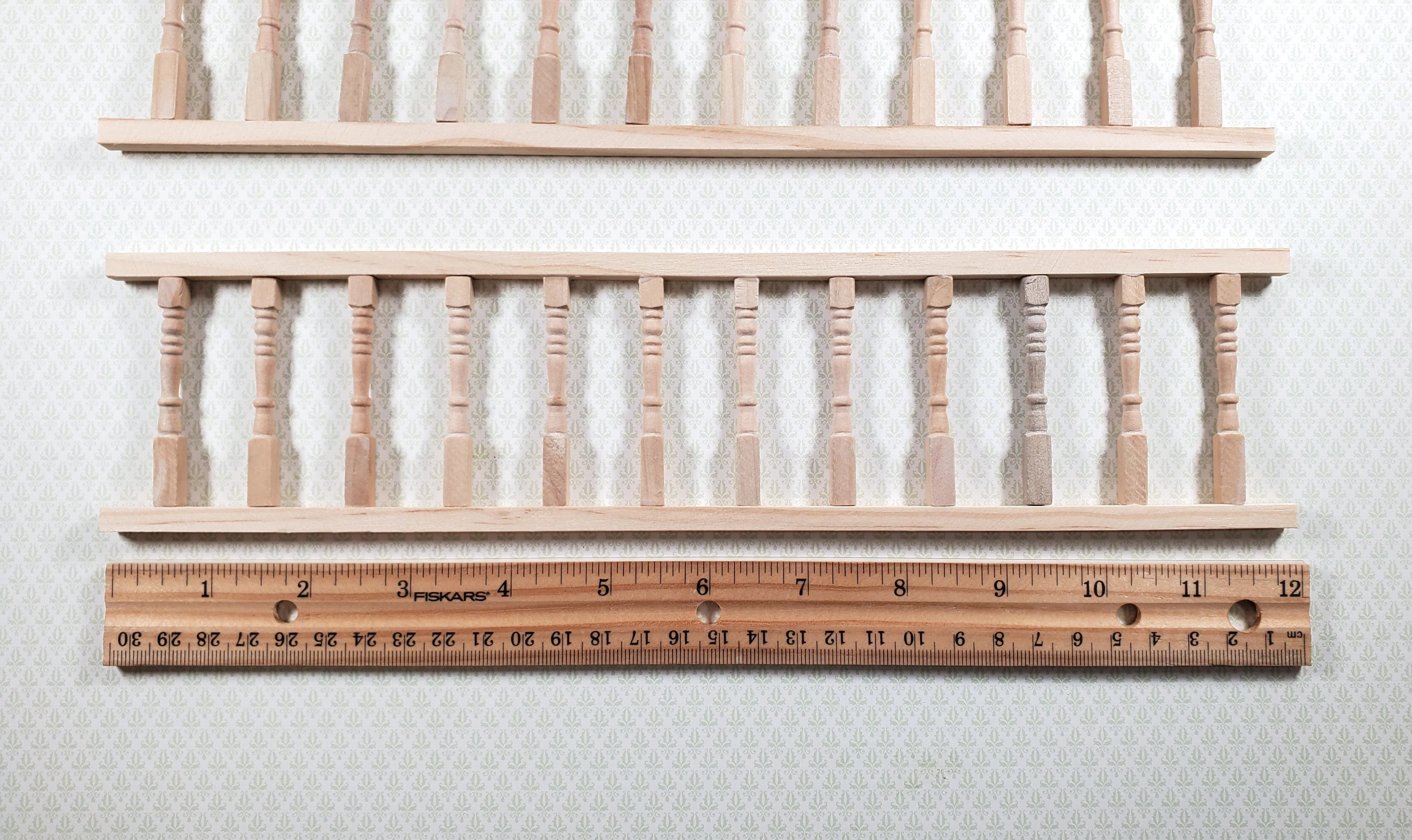 Dollhouse Porch Railing x2 Pieces for Porches Decks Gardens 1:12 Scale Miniature - Image 2