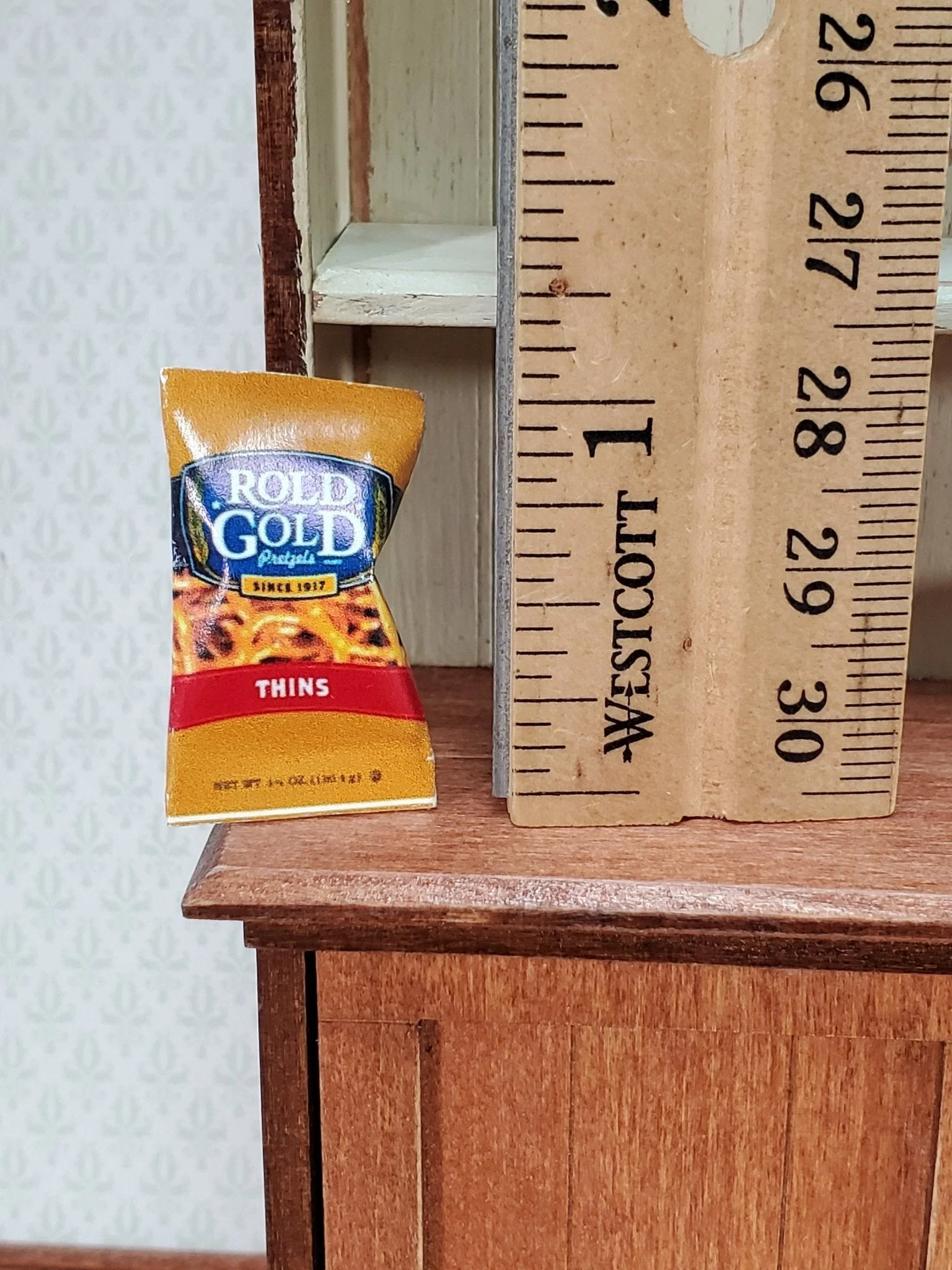 Dollhouse Pretzels Bag Rold Gold Thins 1:12 Scale Miniature Food Groceries Kitchen - Image 3