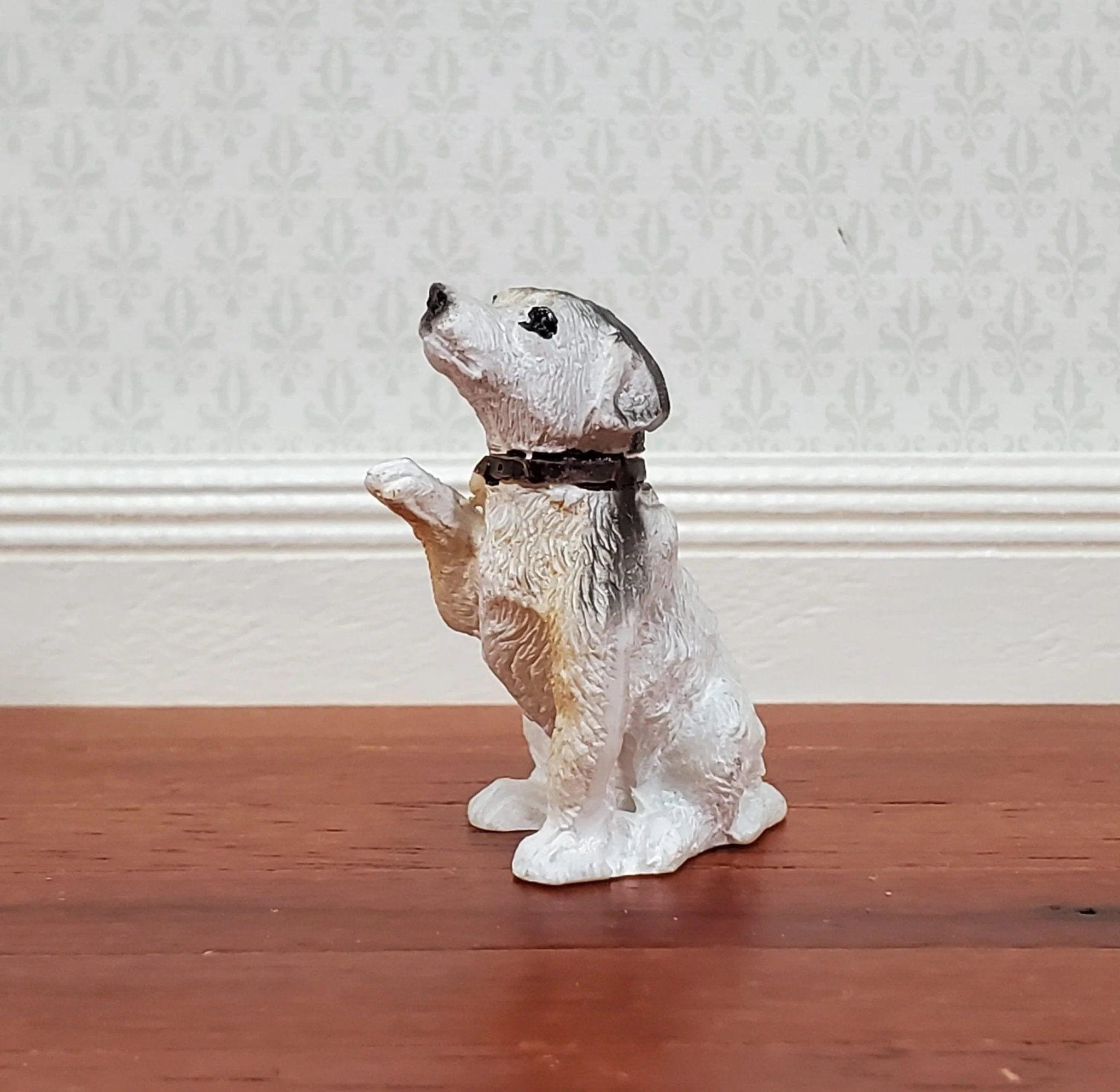 Dollhouse Puppy Dog Jack Russel Terrier "Shake" 1:12 Scale Miniature Pet Cast Resin