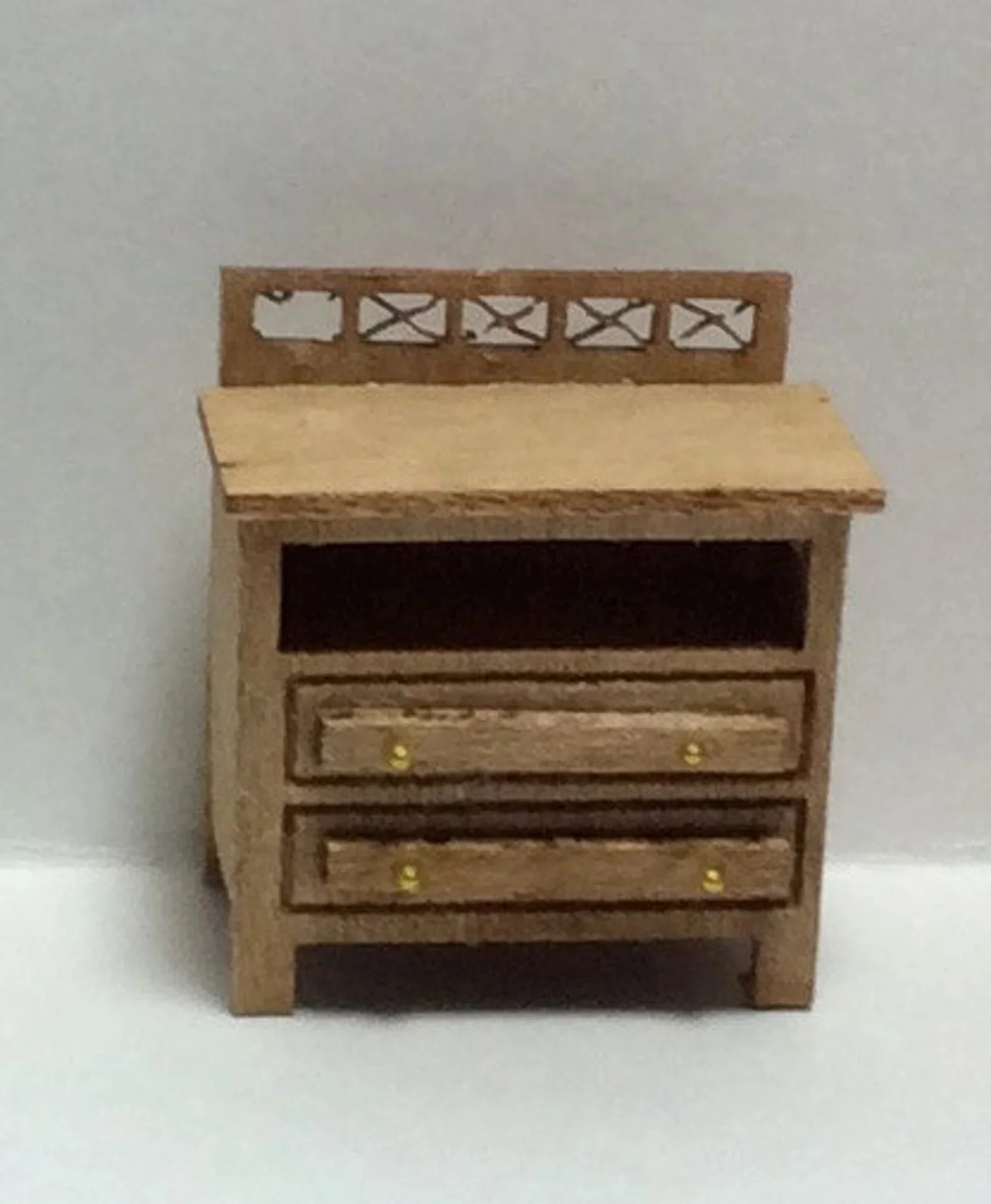 Dollhouse Quarter Scale Furniture KIT DIY Modern Style Bedroom Bed Dressers 1:48 - Image 8