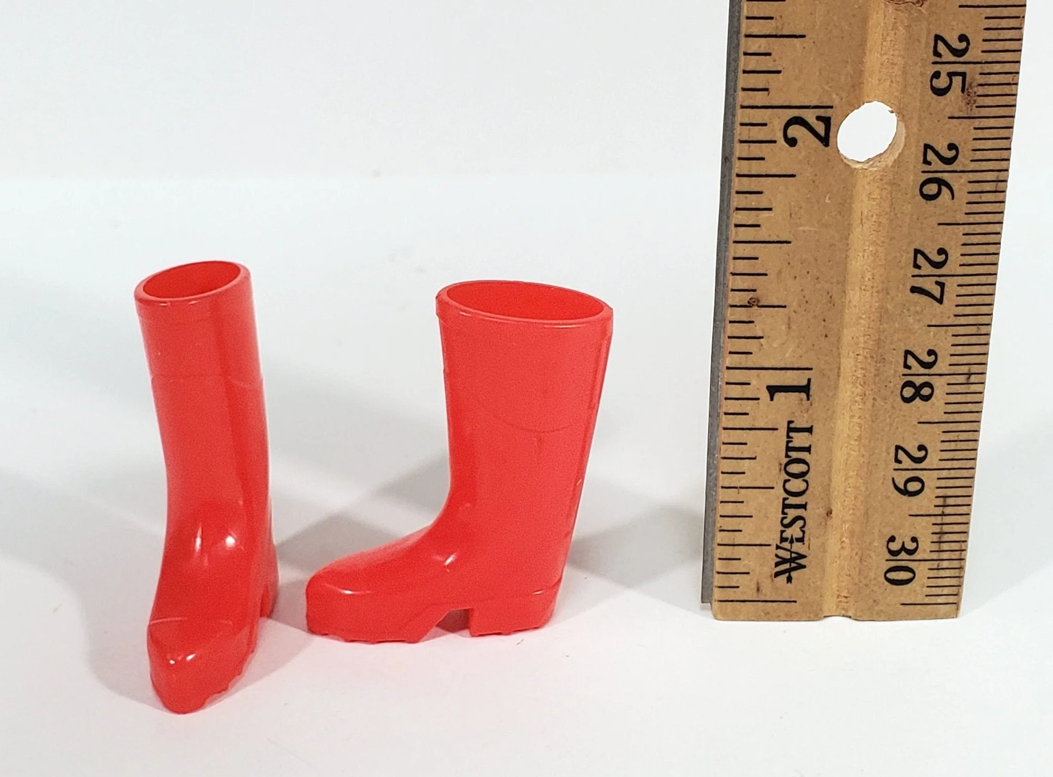Dollhouse Rain Boots Rubber Wellies Red Large 1:12 Scale Miniature Decor - Image 3