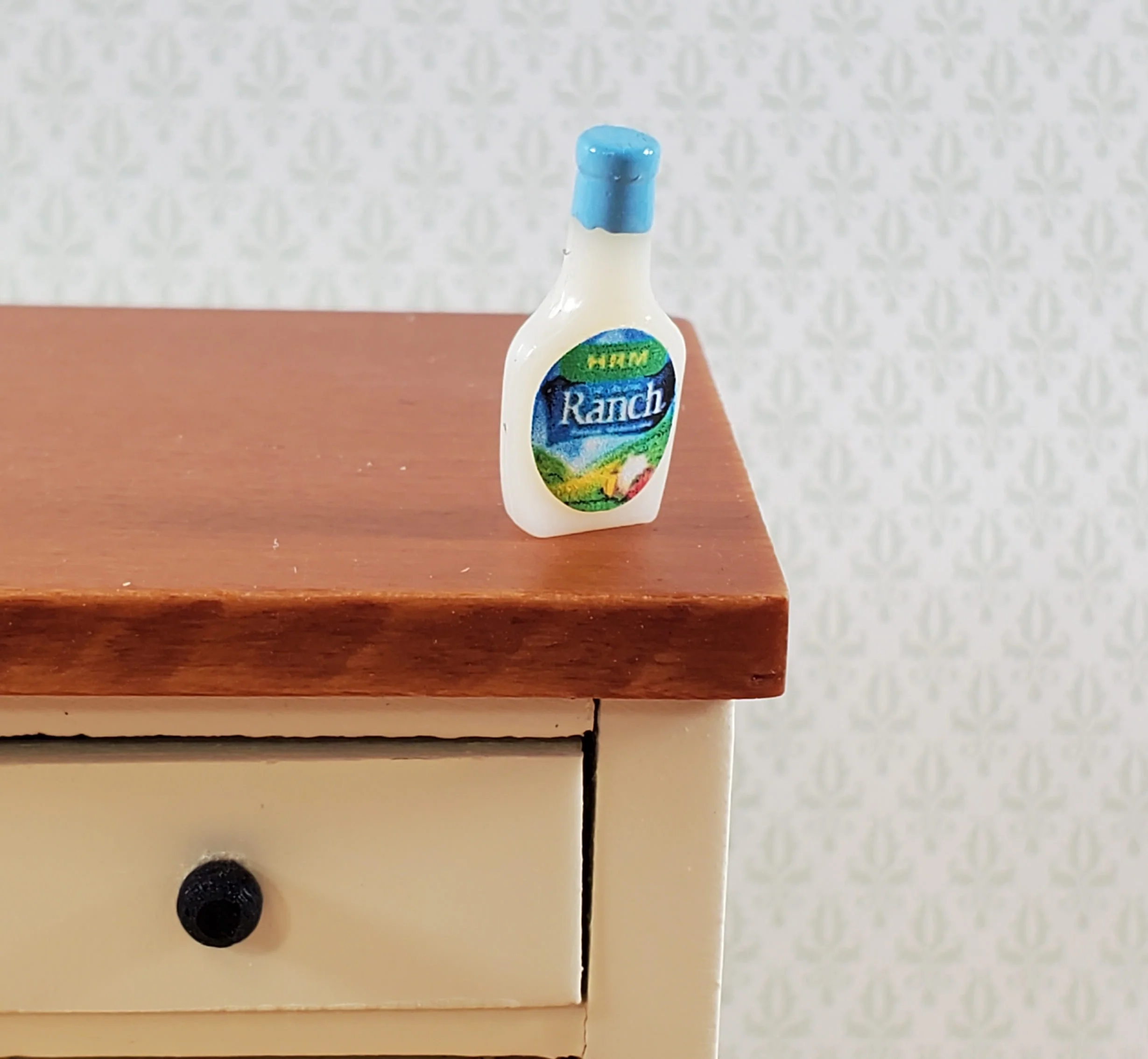 Dollhouse Ranch Salad Dressing Bottle 1:12 Scale Miniature Kitchen Decor - Image 2