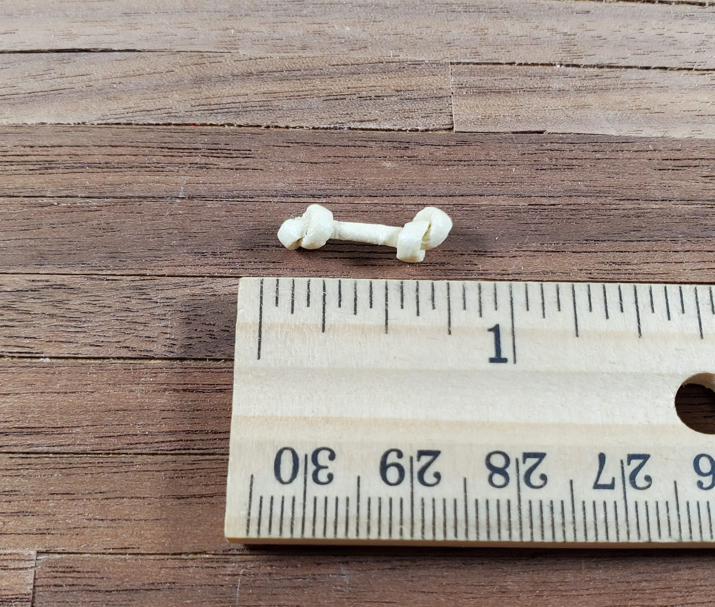 Dollhouse Rawhide Dog Bone 1:12 Scale Miniature Pet Deco Accessory Handmade - Image 4