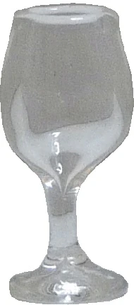 Dollhouse Real Glass Wine or Water Glass Tall 1:12 Scale Miniature Kitchen
