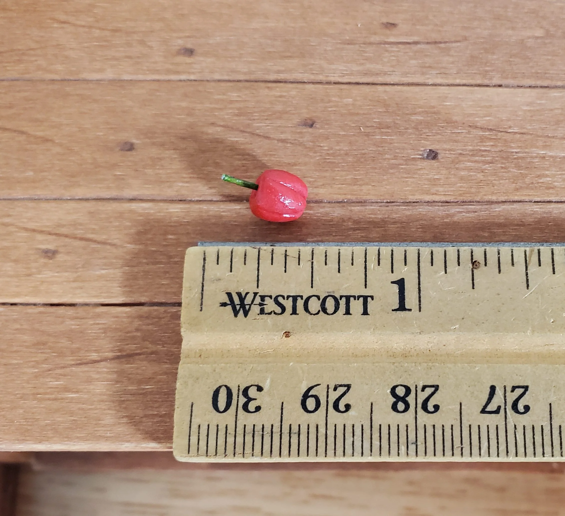 Dollhouse Red Bell Peppers Set of 4 1:12 Scale Miniature Kitchen Food Grocery - Image 3