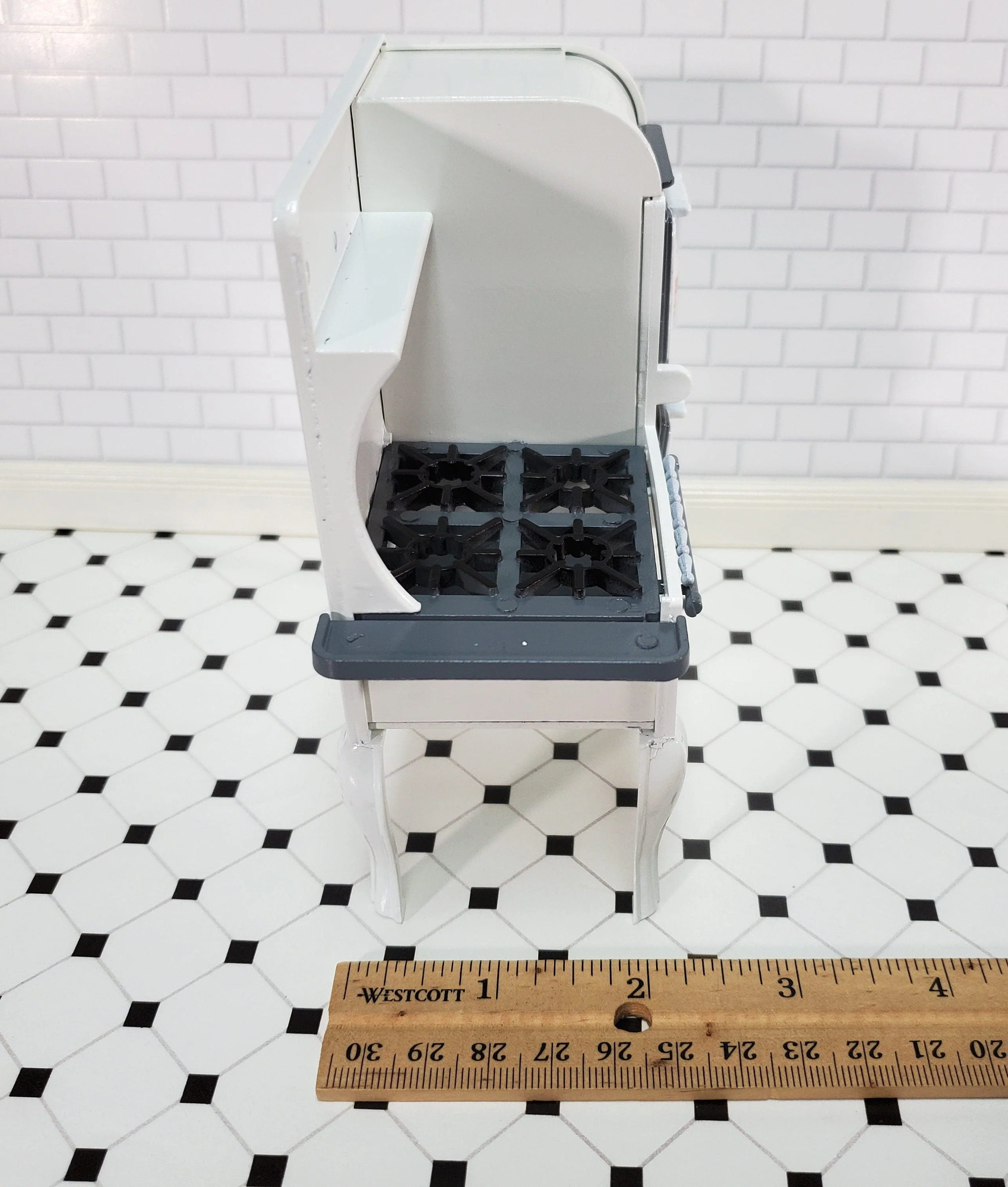 Dollhouse Roper Range Stove Oven 1920s Style Large 1:12 Scale Miniature Kitchen Metal - Image 6
