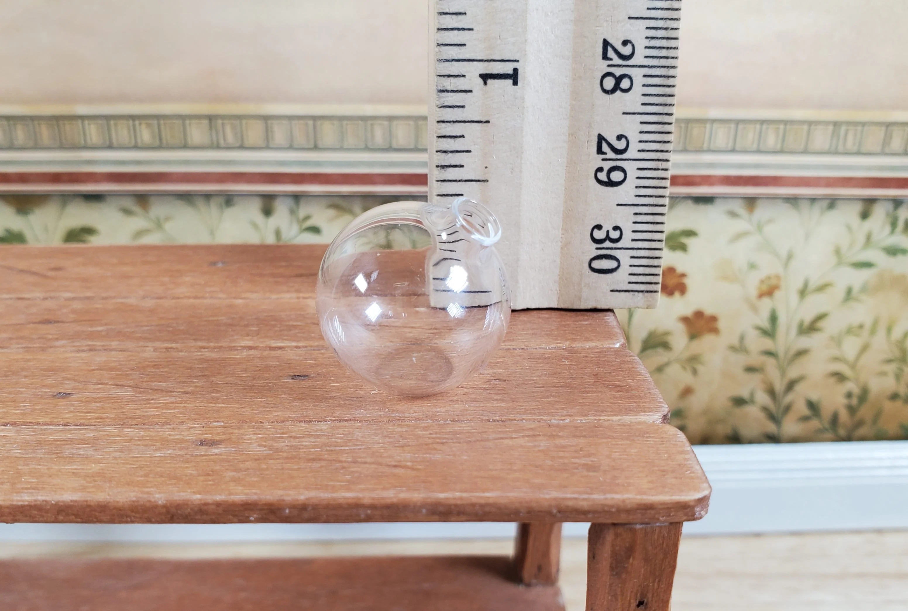 Dollhouse Round Tilted Lab Jar Real Glass Mad Scientist 1:12 Scale Miniature - Image 4