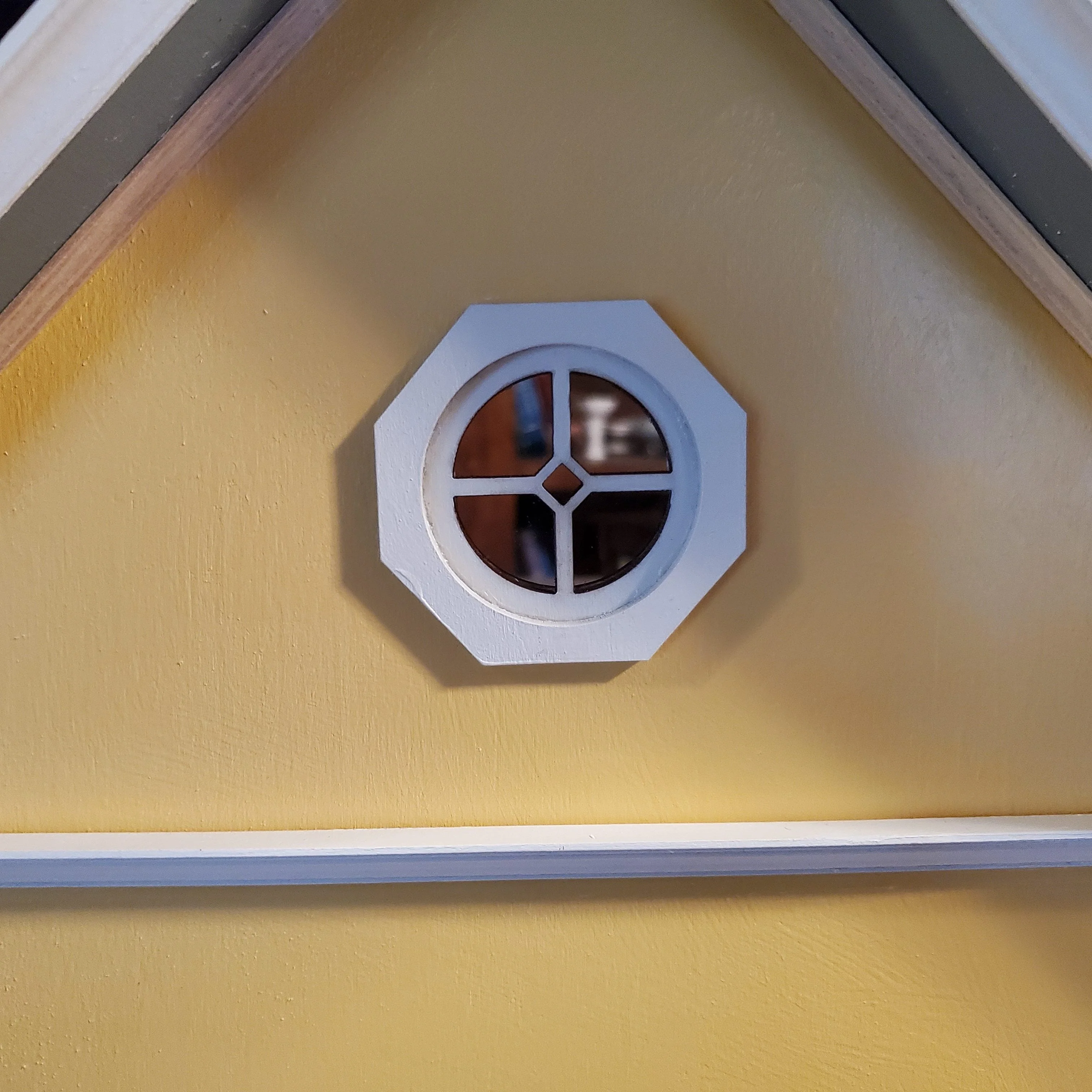 Dollhouse Round Window Kit Victorian Style with Acrylic 1:12 Scale Miniature Dollhouse Building Supplies - Image 3