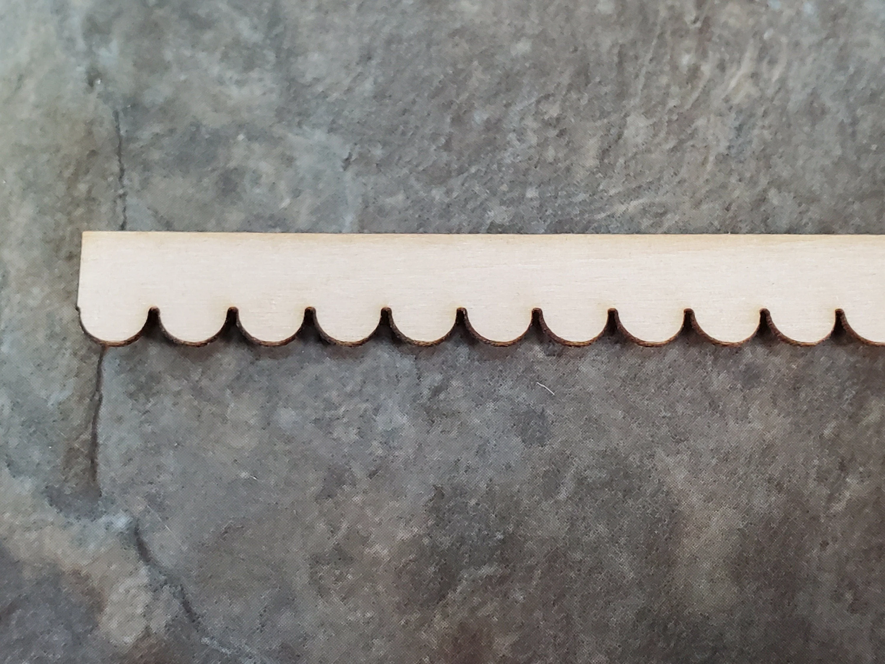 Dollhouse Scalloped Trim Victorian Style 4 Pieces 3/8" x 17" - Thin 1/32" for Overlapping - Image 4