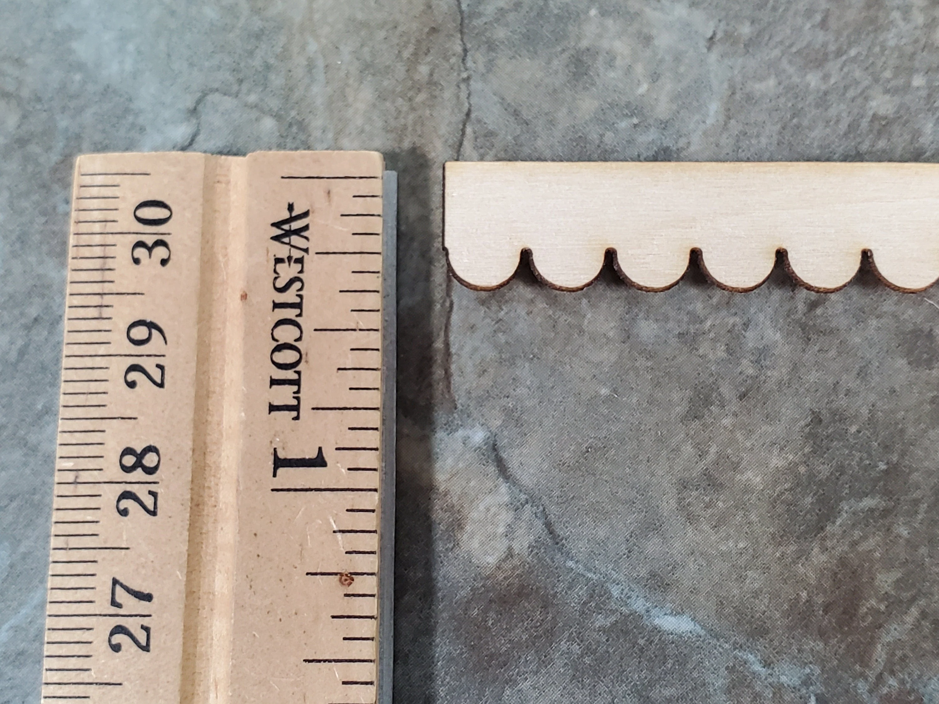 Dollhouse Scalloped Trim Victorian Style 4 Pieces 3/8" x 17" - Thin 1/32" for Overlapping - Image 5