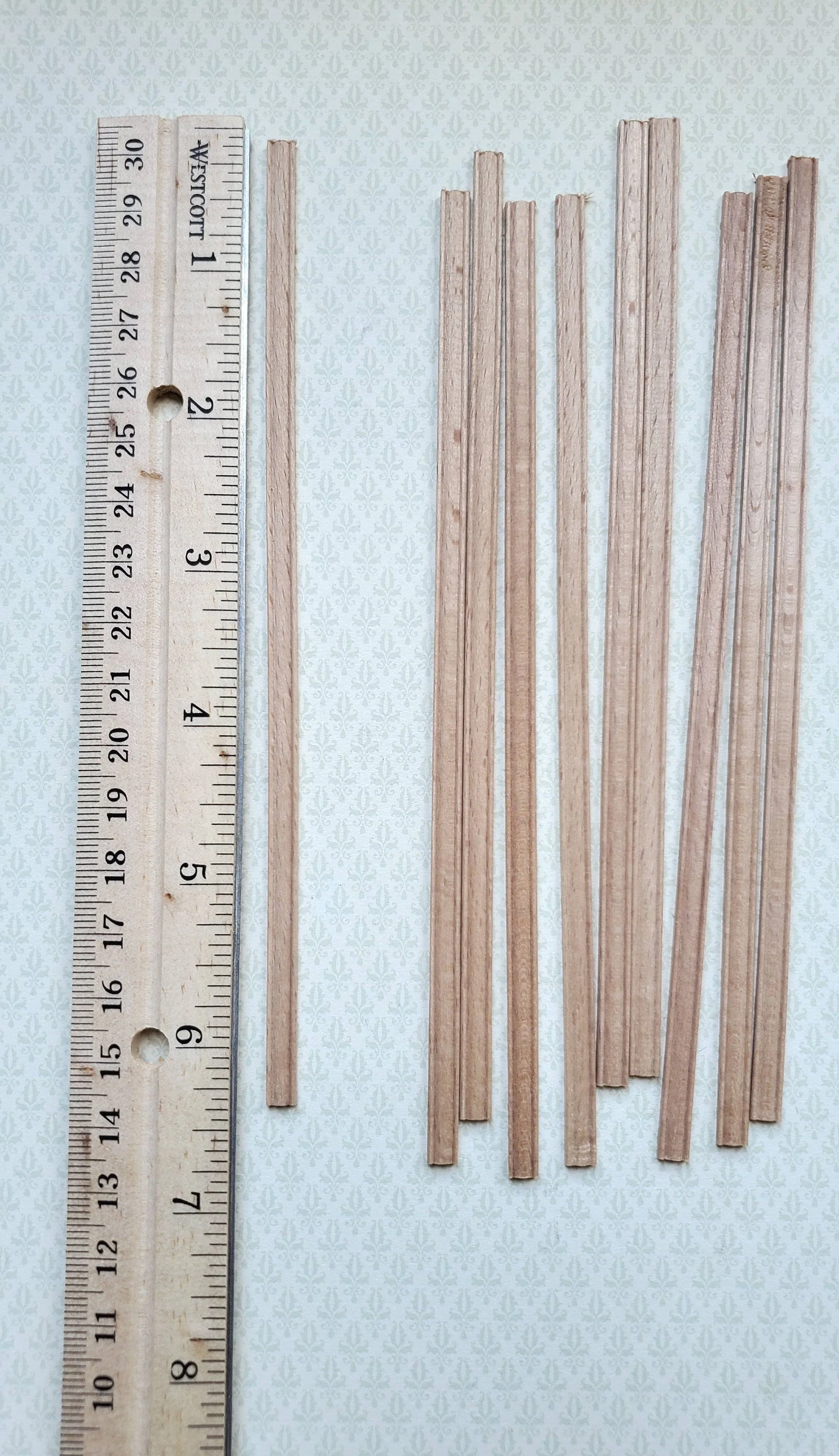 Dollhouse Scrap Trim Chair Rail Dado Railing 3/16" wide x 6" long 1:12 Scale - Image 3