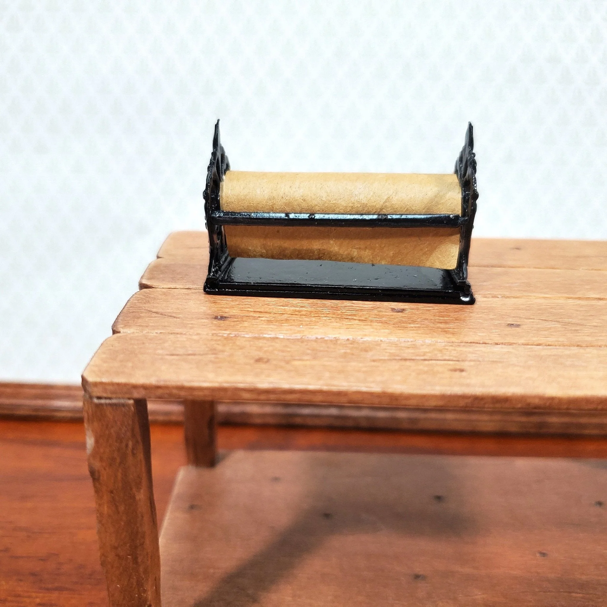 Dollhouse Shop Paper Holder Metal Butcher Cheese Meat 1:12 Scale Accessory - Image 2