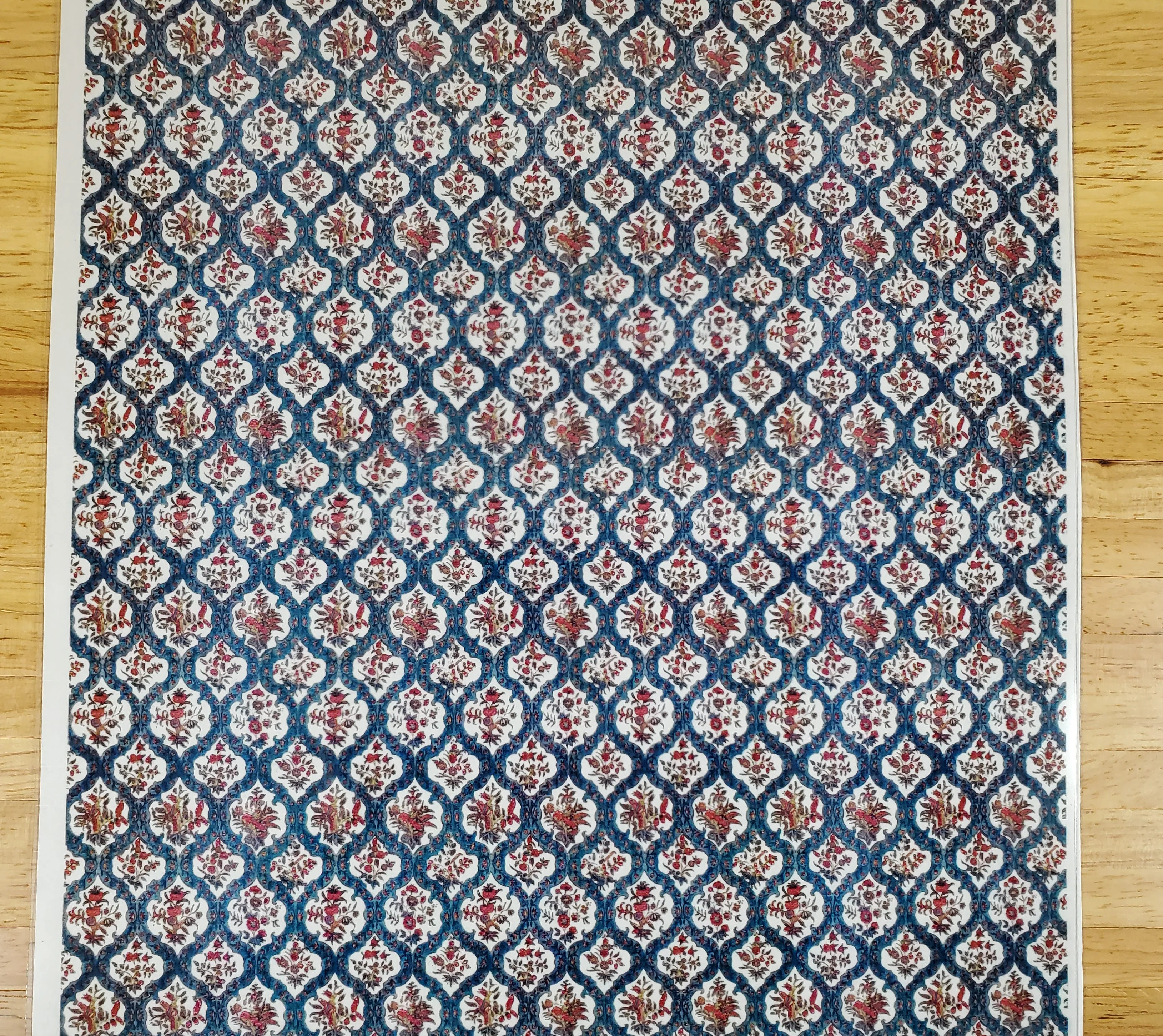 Dollhouse Simulated Stained Glass Insert Cut to Size Blues for Windows or Doors 1:12 Scale