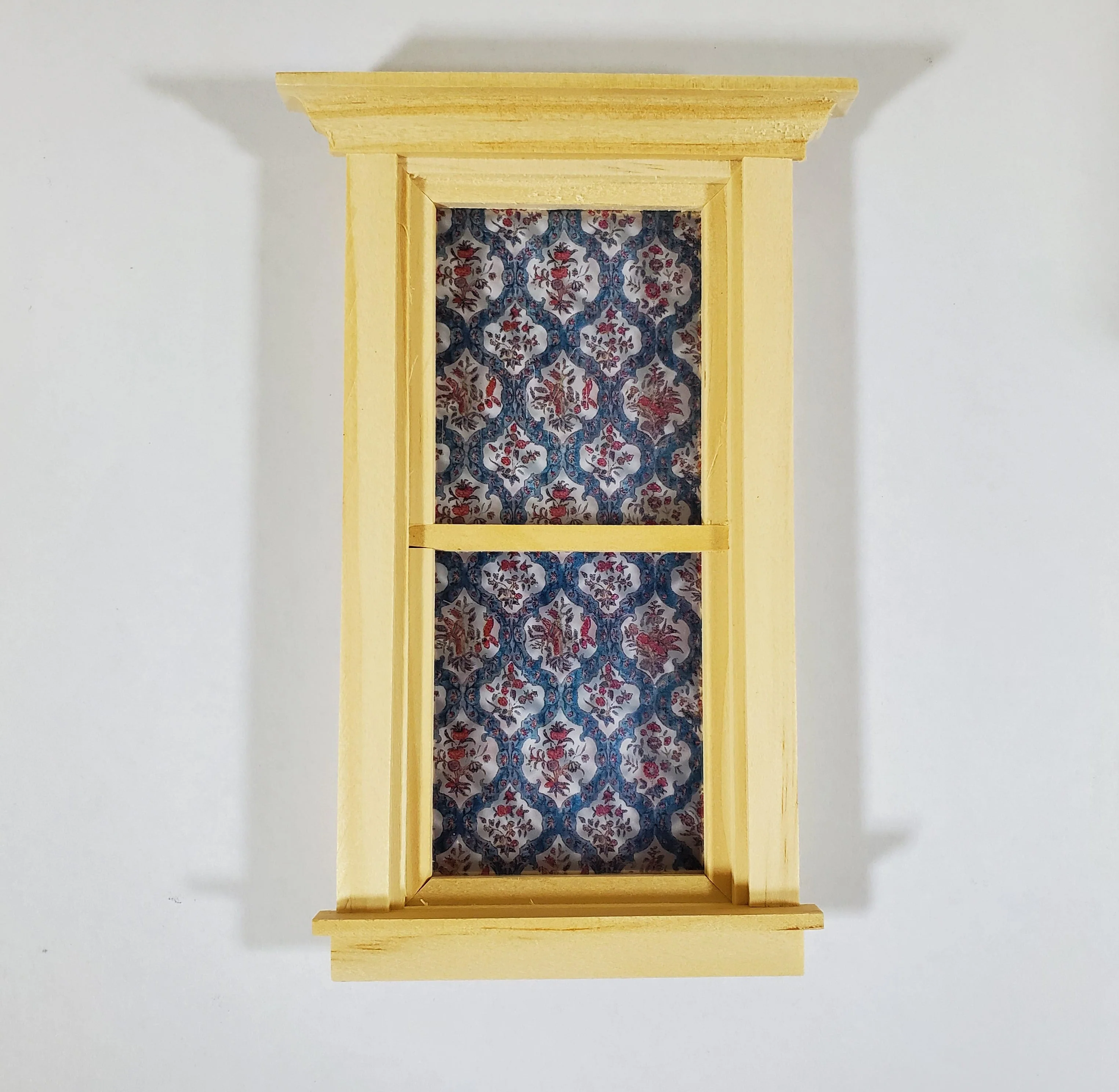 Dollhouse Simulated Stained Glass Insert Cut to Size Blues for Windows or Doors 1:12 Scale - Image 6