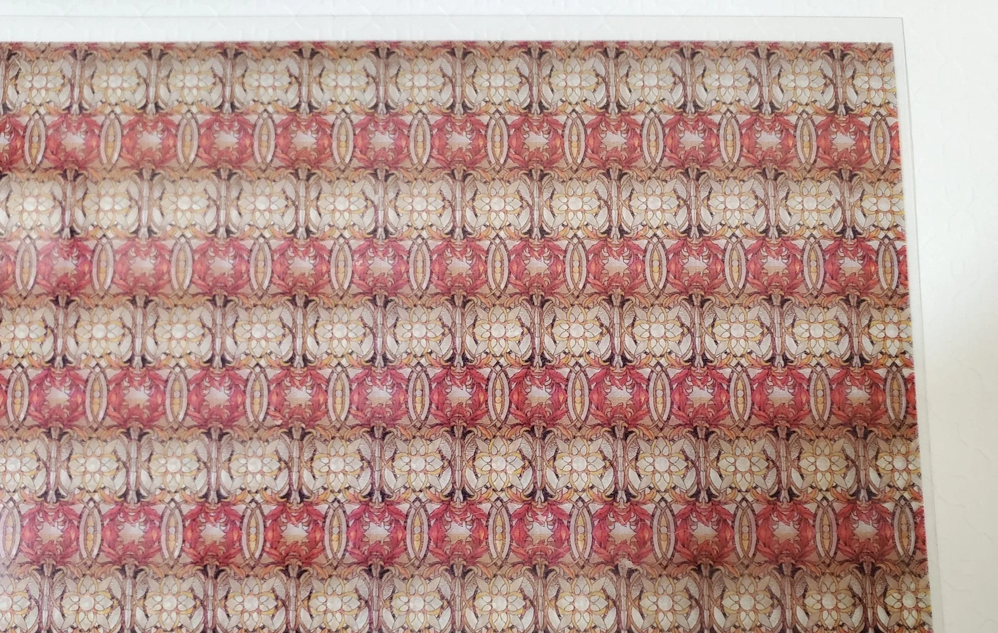 Dollhouse Simulated Stained Glass Insert Cut to Size Reds for Windows or Doors 1:12 Scale