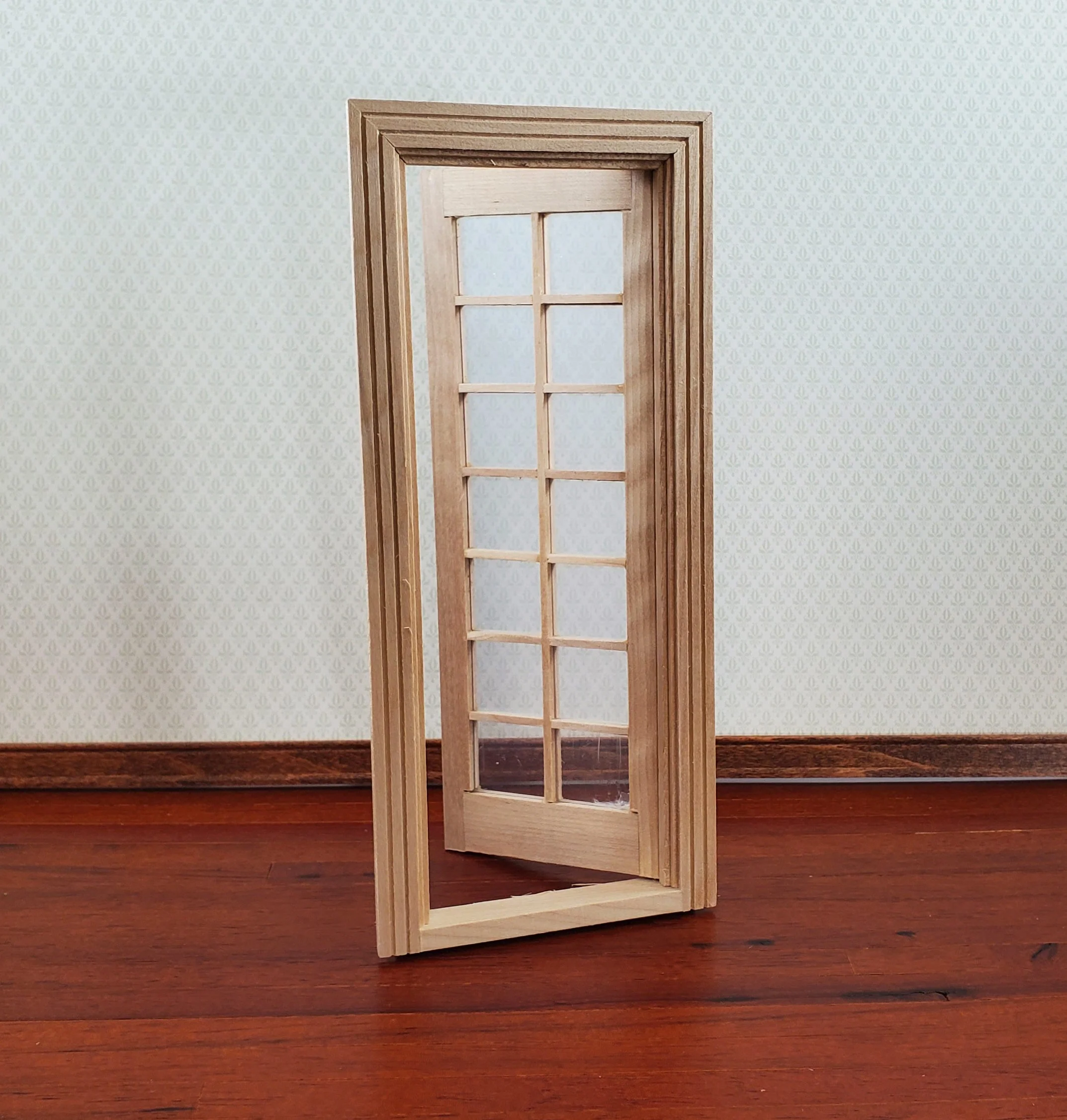Dollhouse Single French Door Interior or Exterior 14 Pane 1:12 Scale Miniature - Image 2