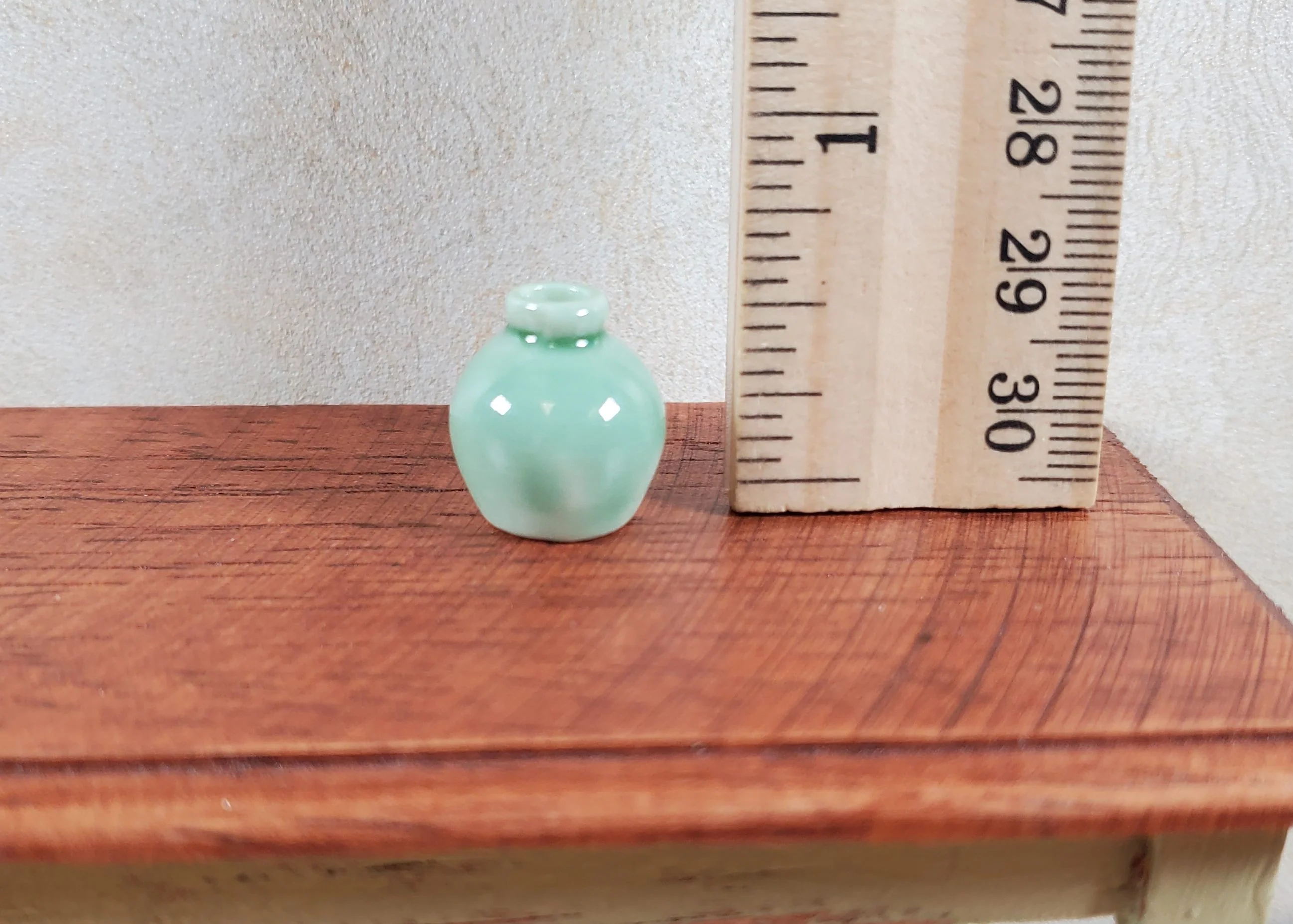 Dollhouse Small Ceramic Vase or Jug Green1:12 Scale Miniature - Image 3