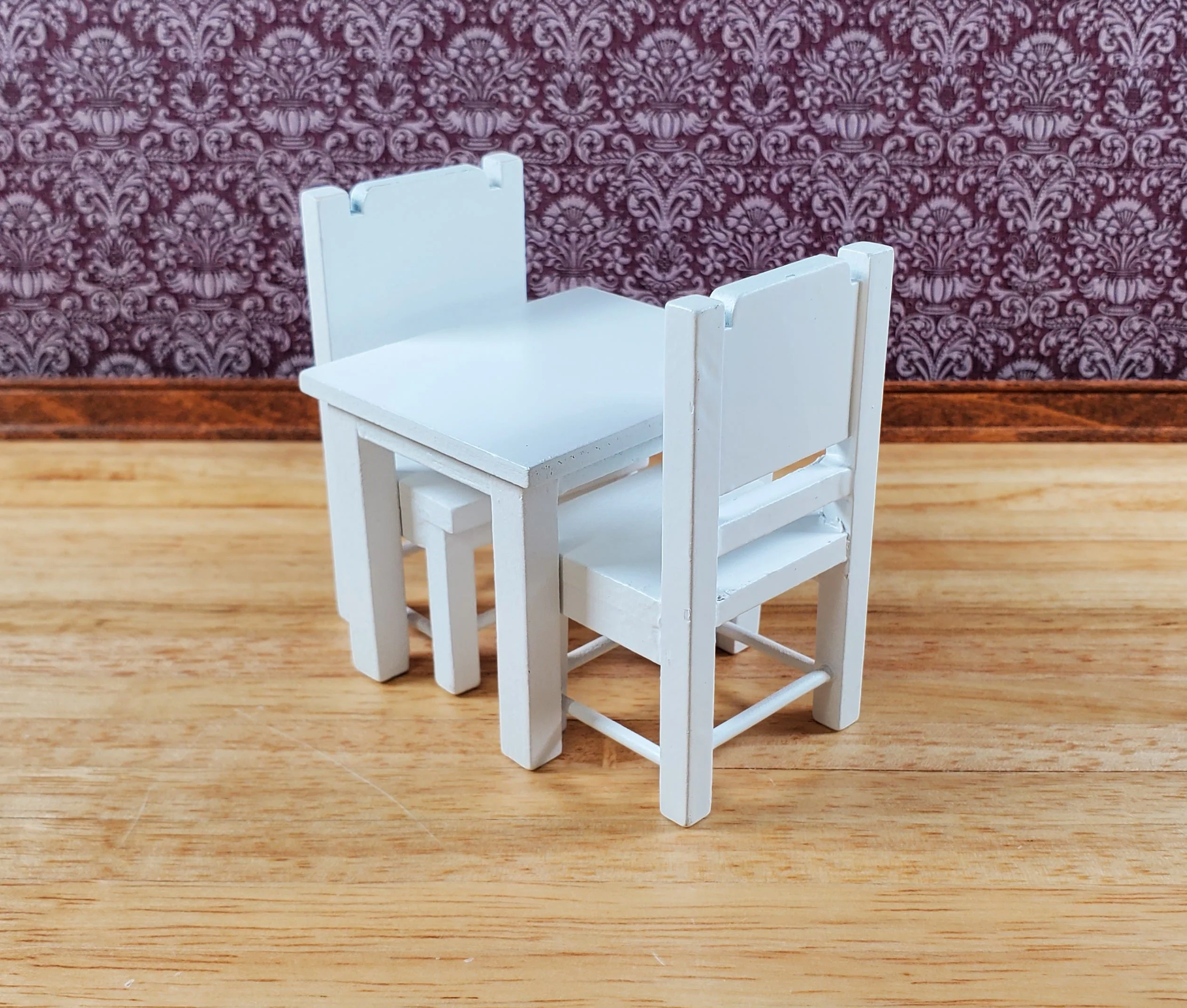 Dollhouse Small Table & Chairs Set Child Size 1:12 Scale Miniature Furniture - Image 3
